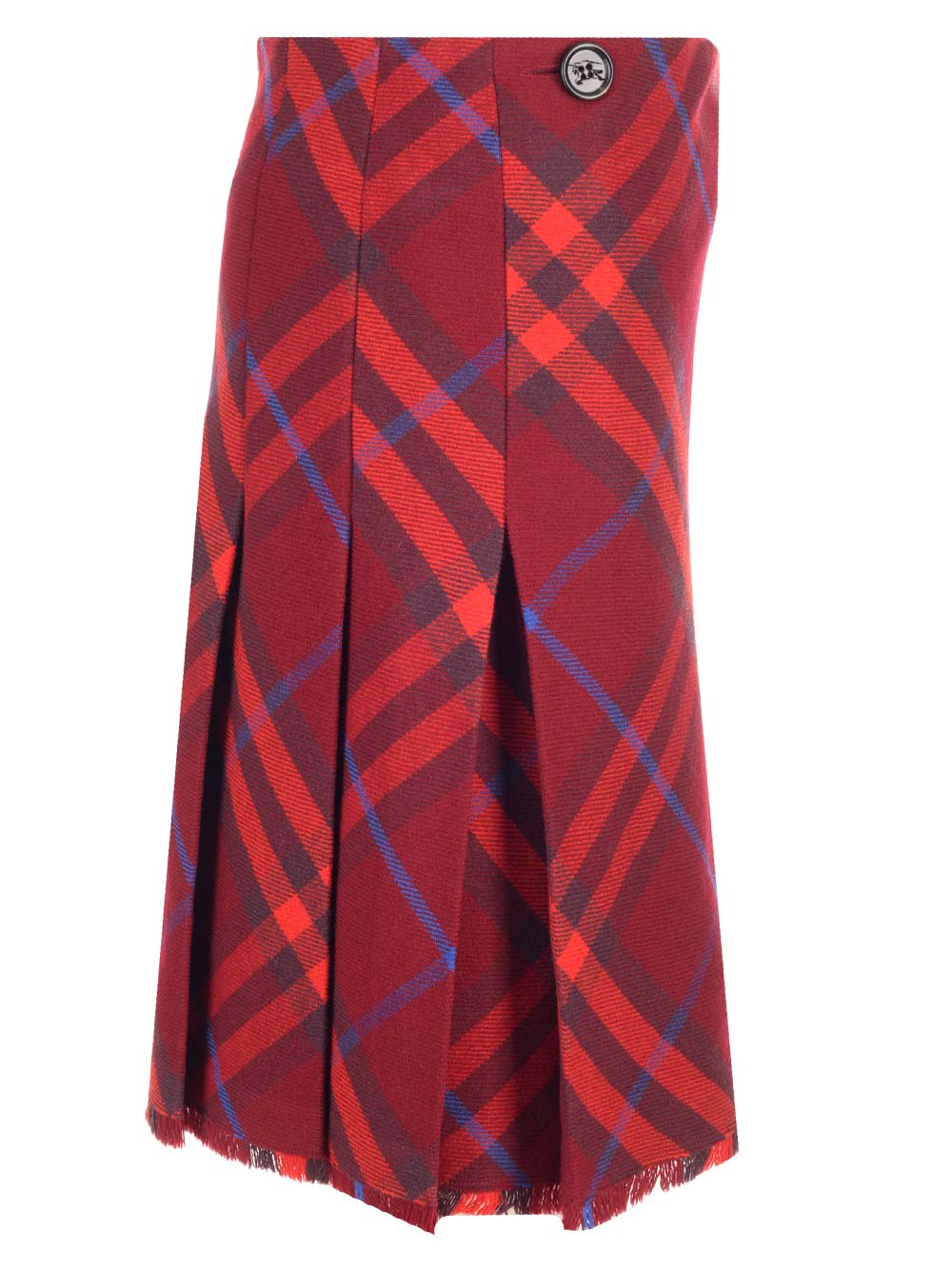 Burberry Woman Mini Skirt Brick Red Size 4 Wool In Red