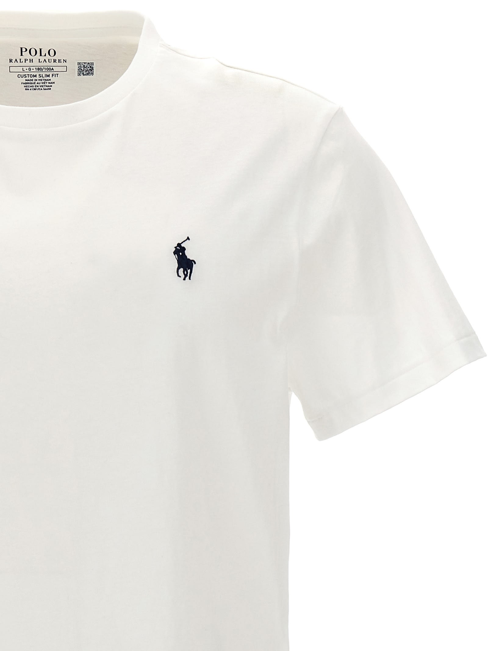 Shop Polo Ralph Lauren Logo T-shirt In White