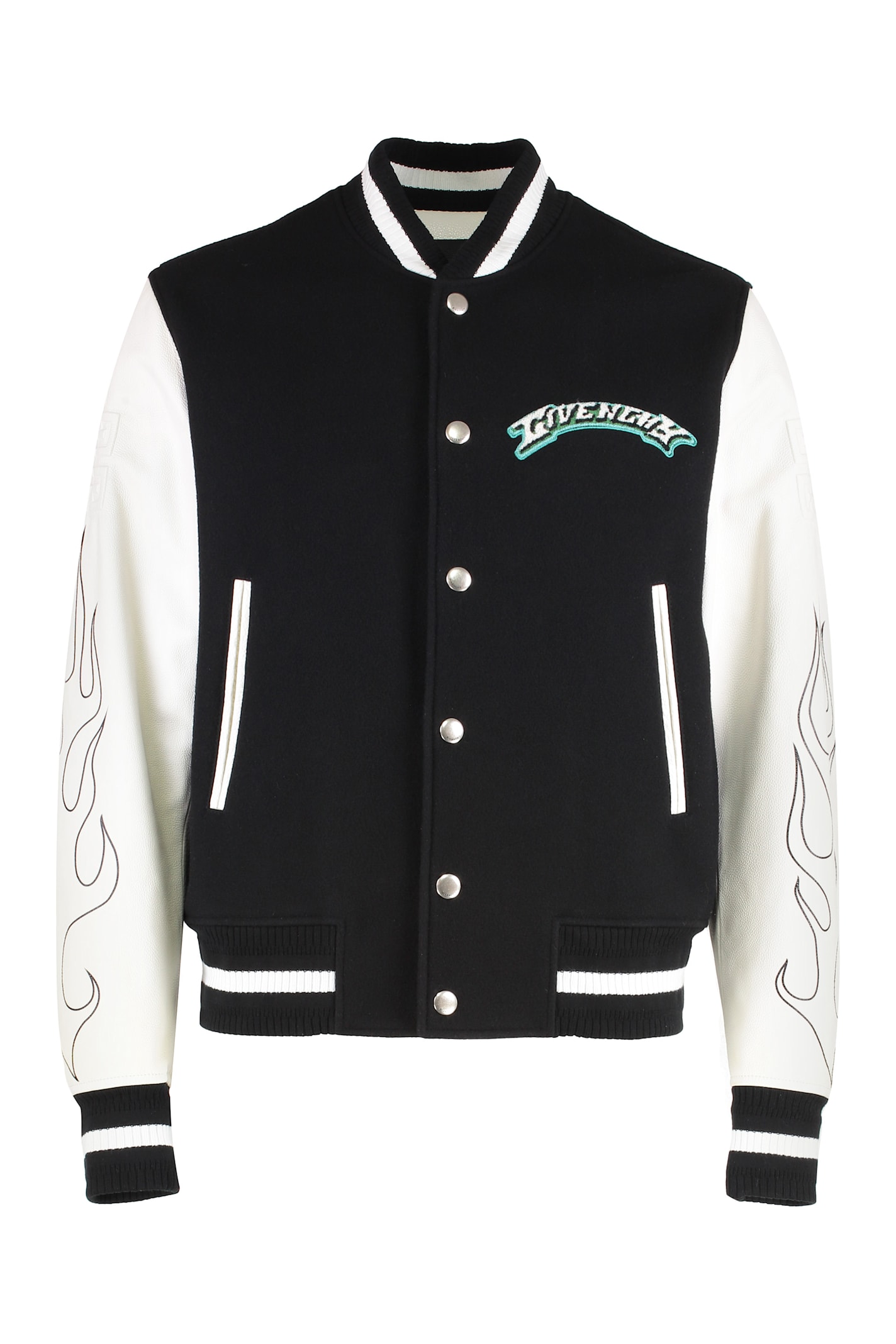 Wool And Leather Bomber Jacket