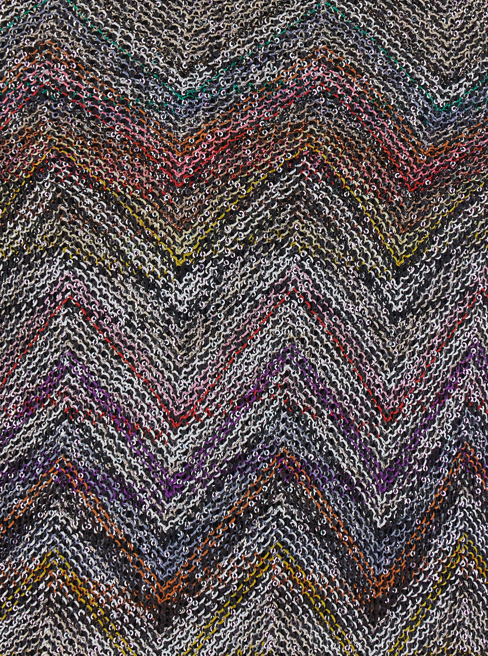 Missoni Multicolor Long Dress With Zigzag Motif In Fabric Woman In Multi