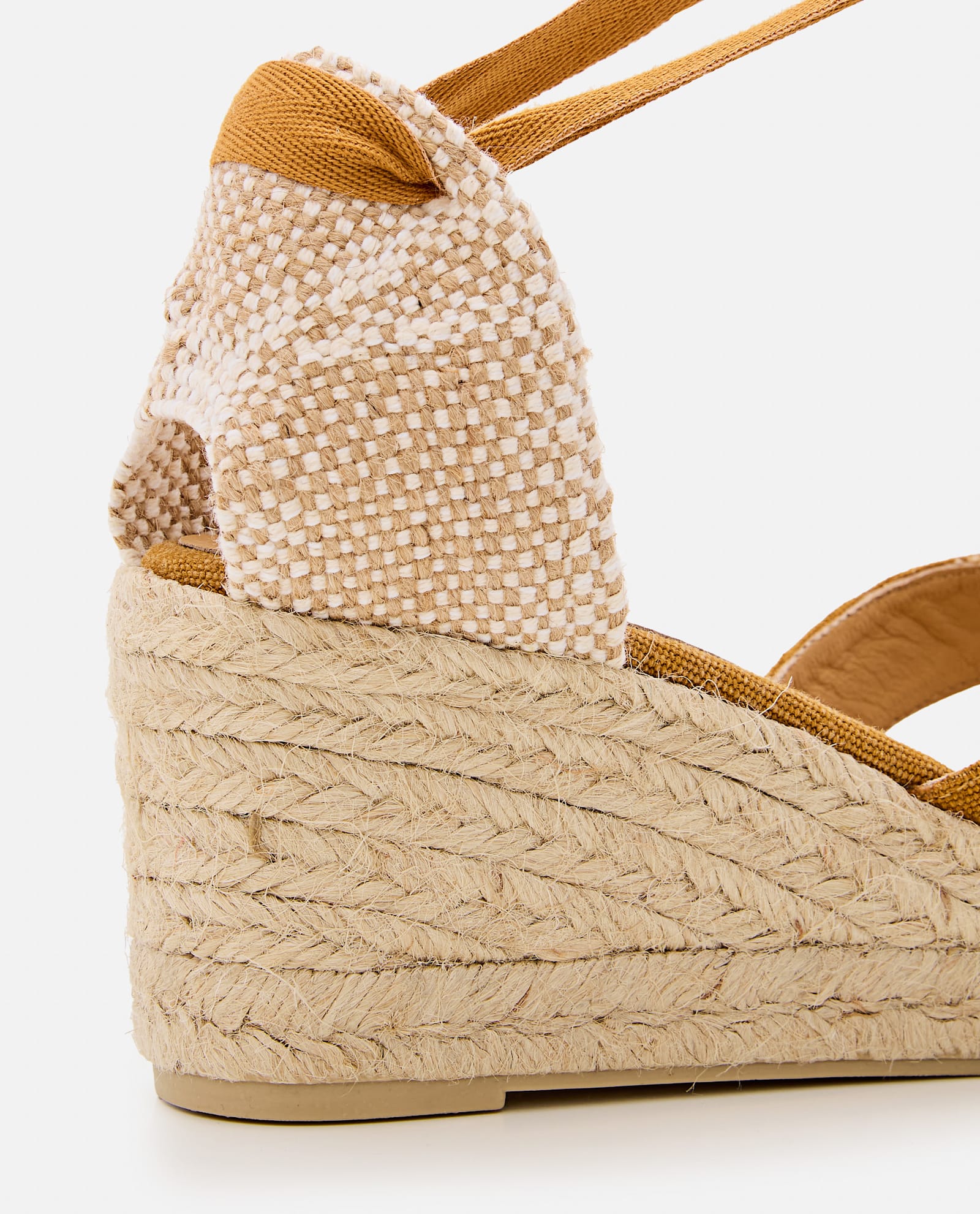 Shop Castaã±er Wedge In Brown