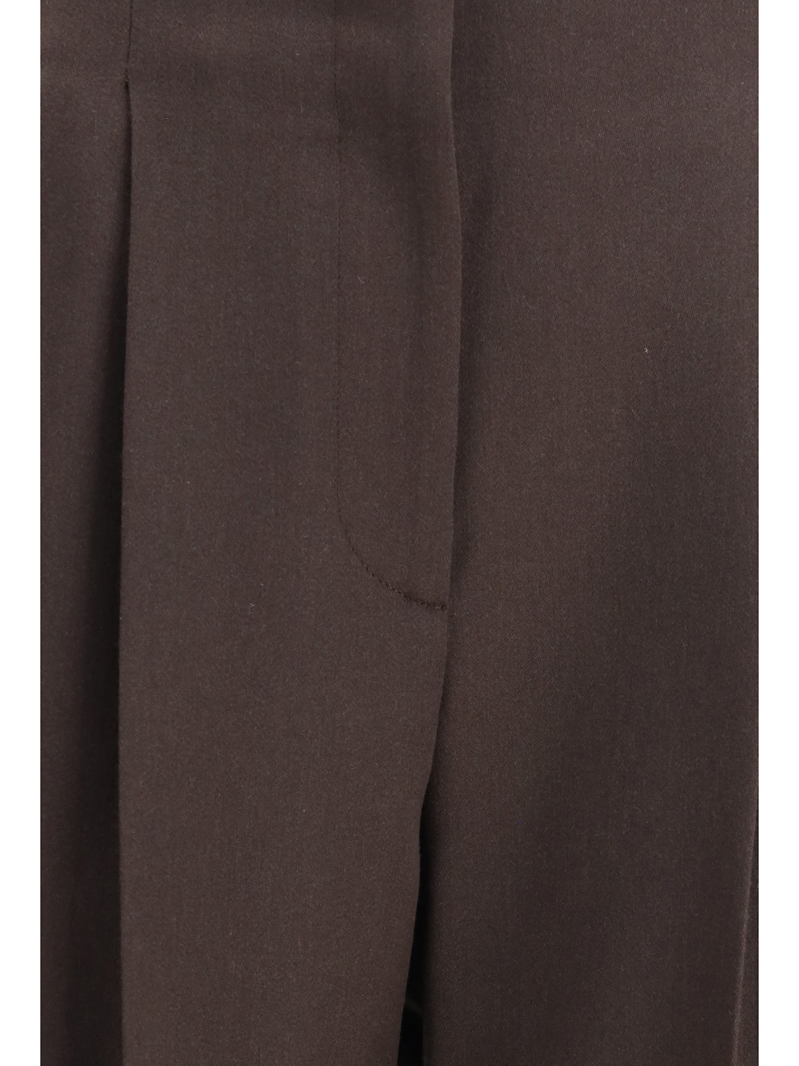 Giorgio Armani One Dart Pants In Brown