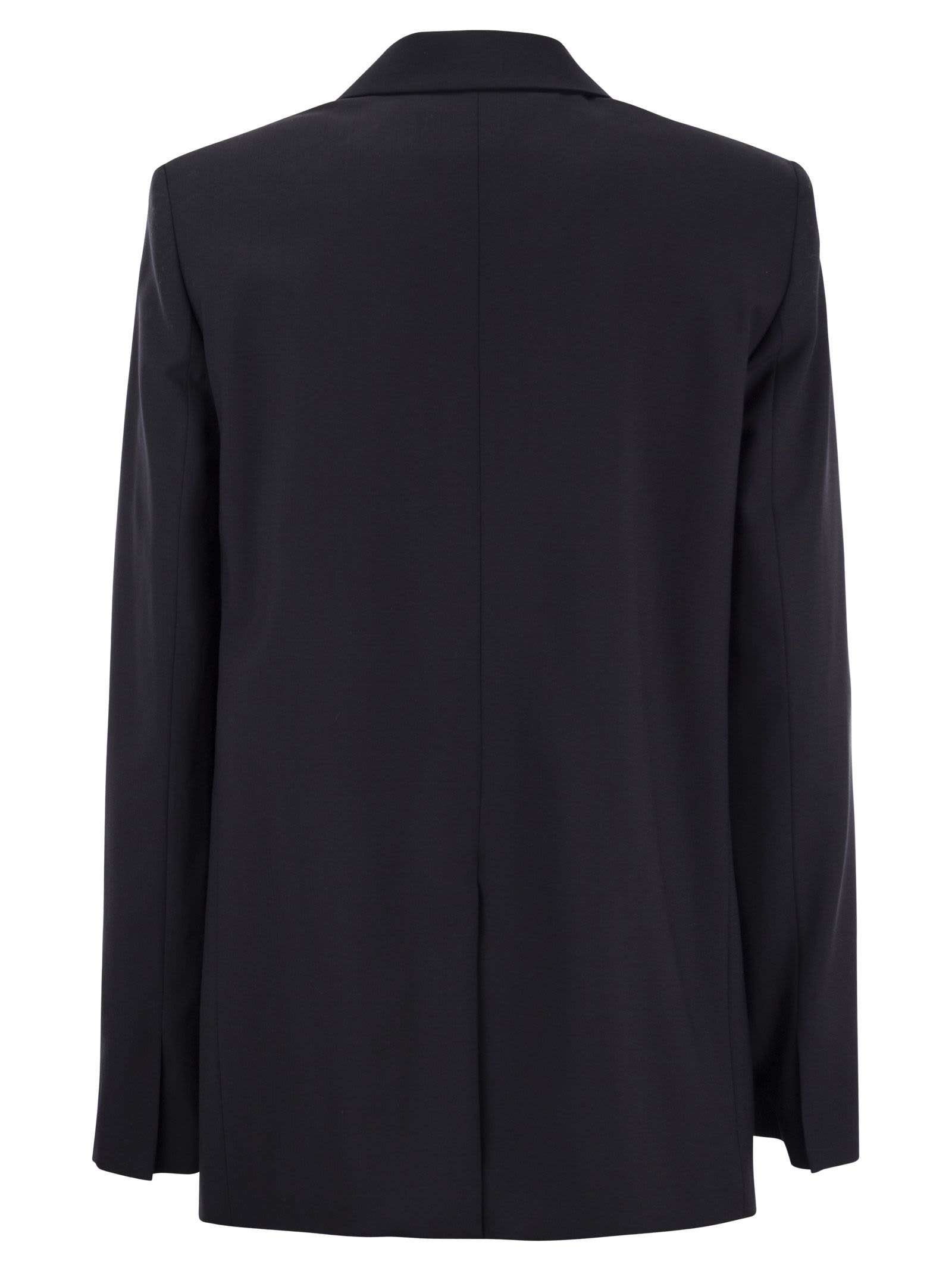 Fabiana Filippi Elegant Double-breasted Wool-blend Jacket In Blue