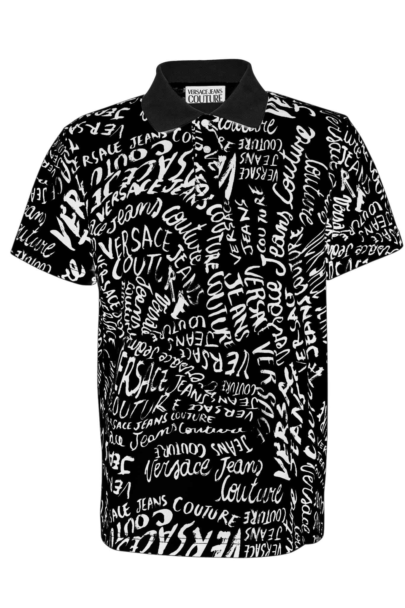 Shop Versace Jeans Couture Polo In Black