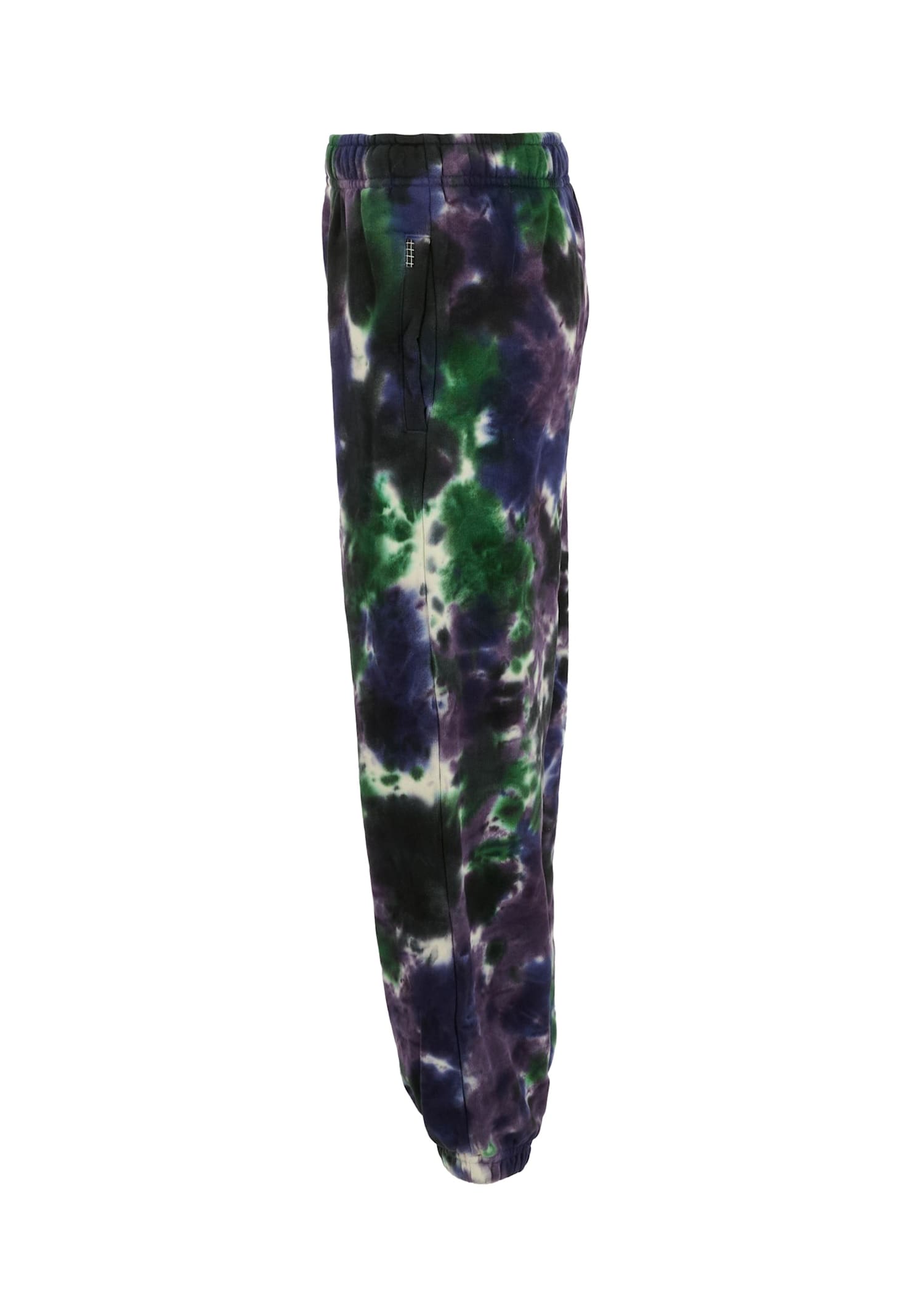 Molo Multicolor Trousers For Kids With Tie Dye Print In Black