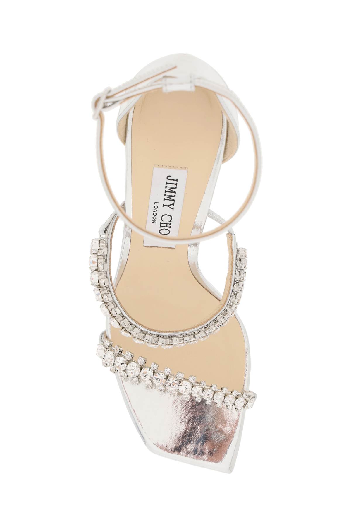 Shop Jimmy Choo Bing Sandals In Silver (silver)