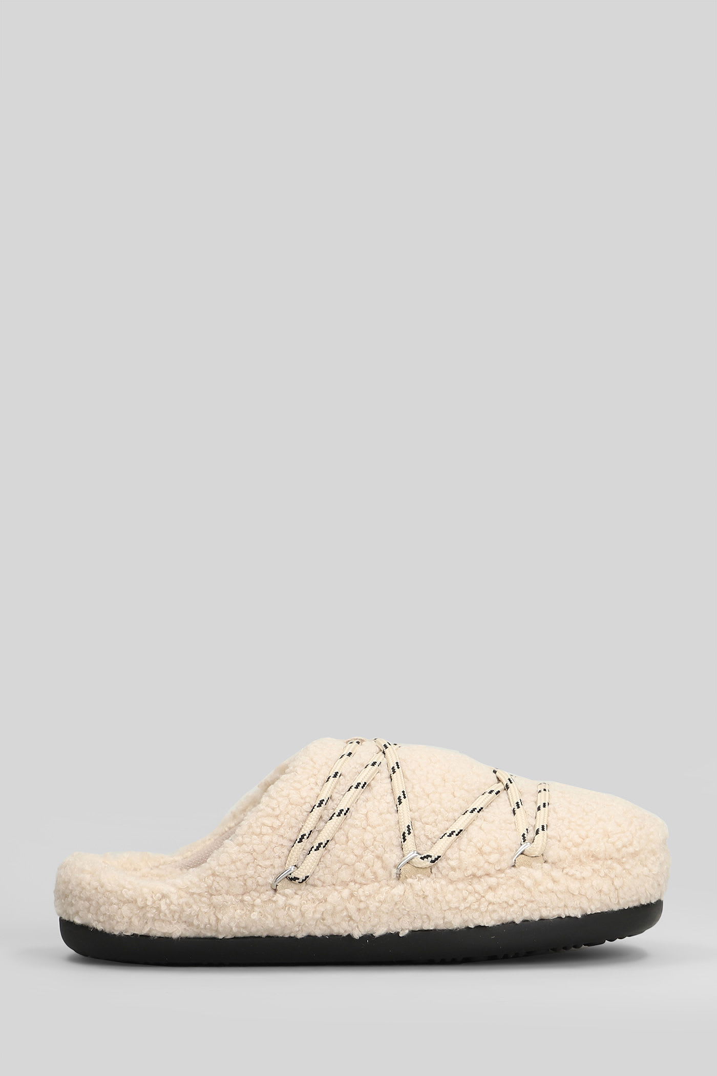 Moon Boot Mb Teddy Slipper Slipper-mule In Beige Shearling In Nude