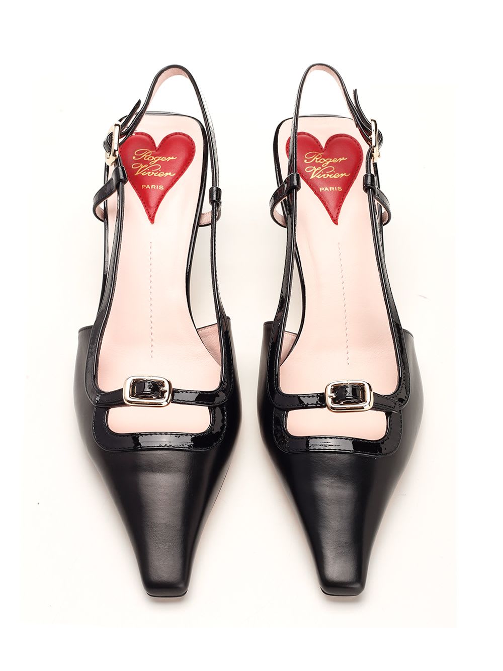 Shop Roger Vivier Viv Canard Slingback Pump In Black