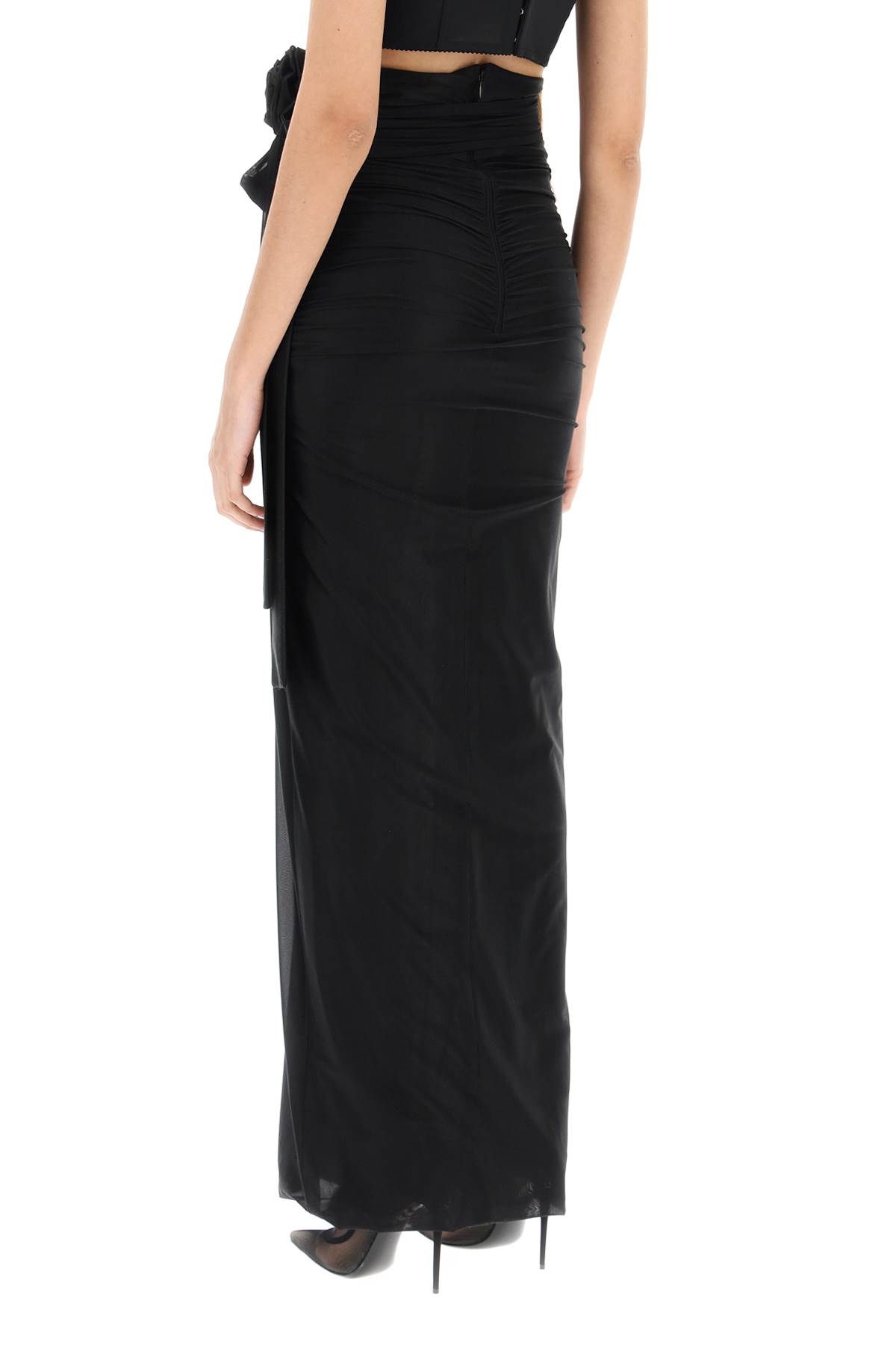 Shop Dolce & Gabbana Spandex Jersey Maxi Skirt