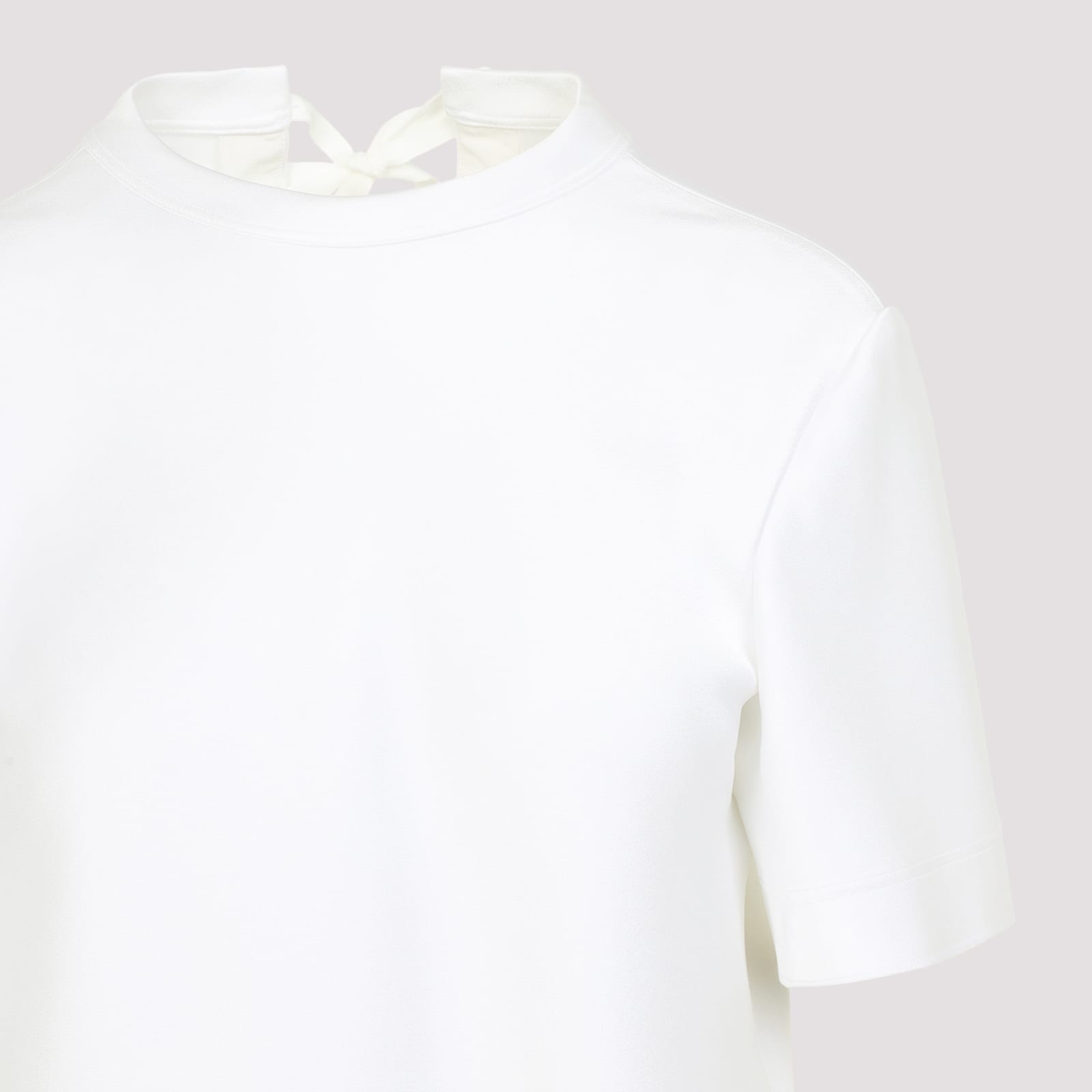Shop Carven Bl206 Short Sleeves Blouse Top In White
