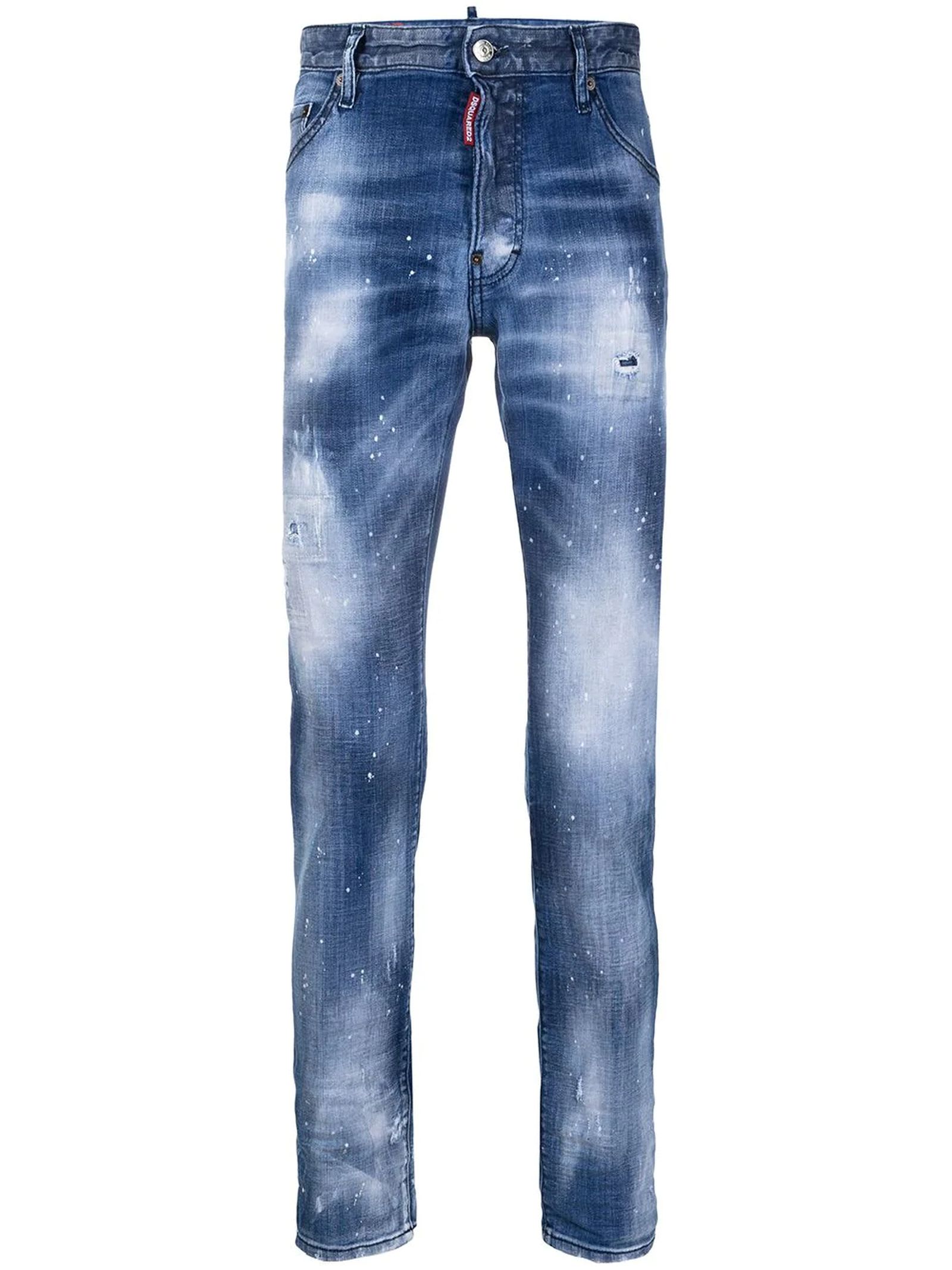 Dsquared2 Blue Stretch Cotton-denim Jeans