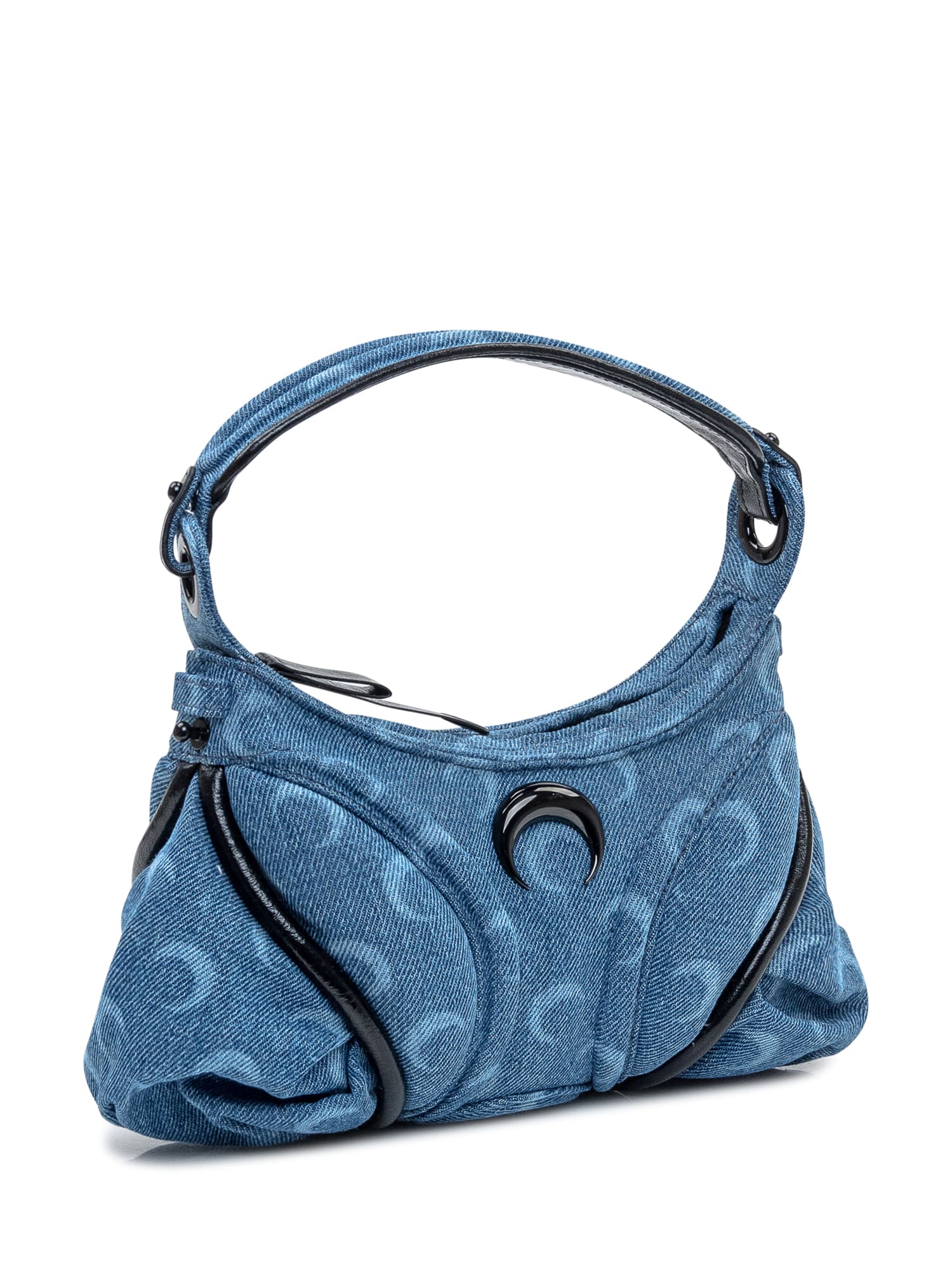 Shop Marine Serre Moon Laser Futura Mini Bag In Light Blue