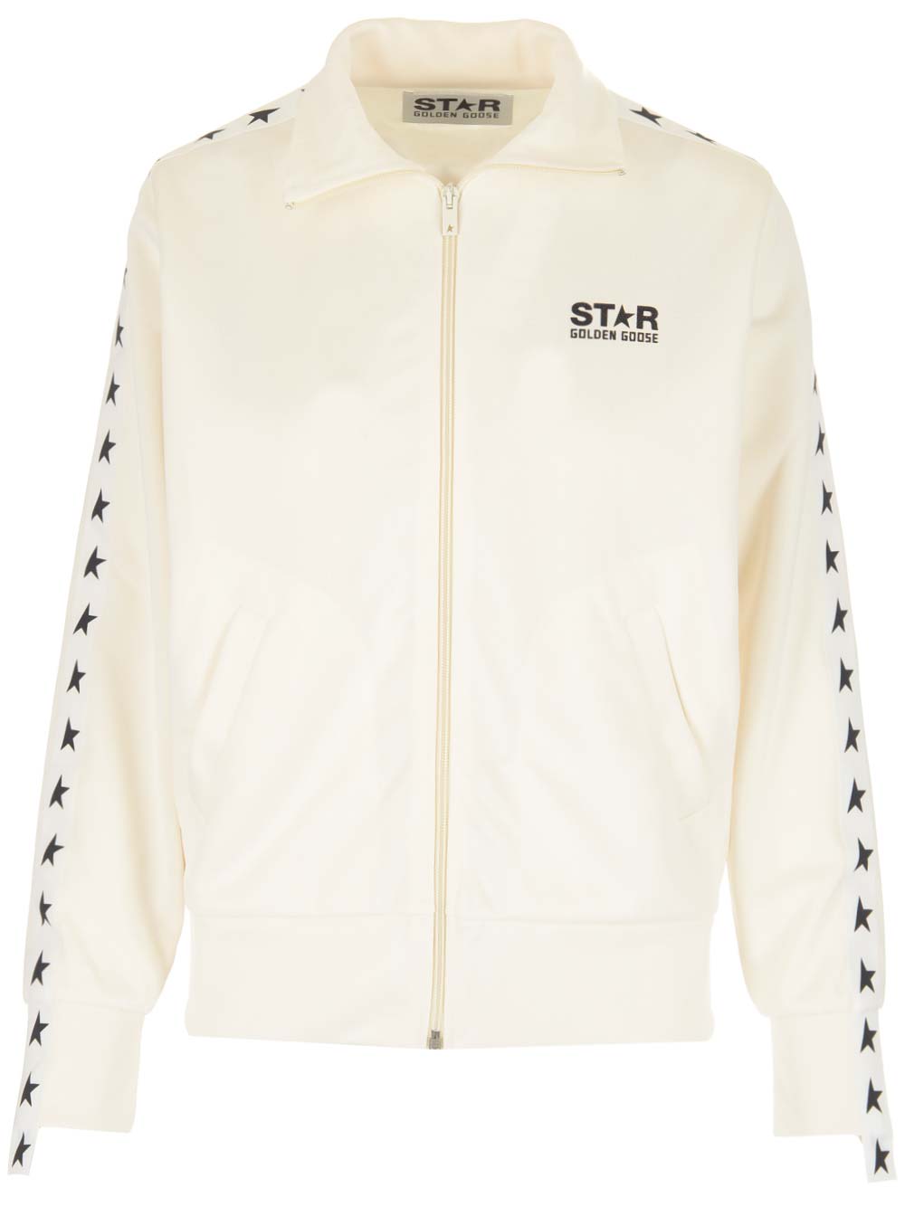 Shop Golden Goose Denise Zip Sweatshirt In White