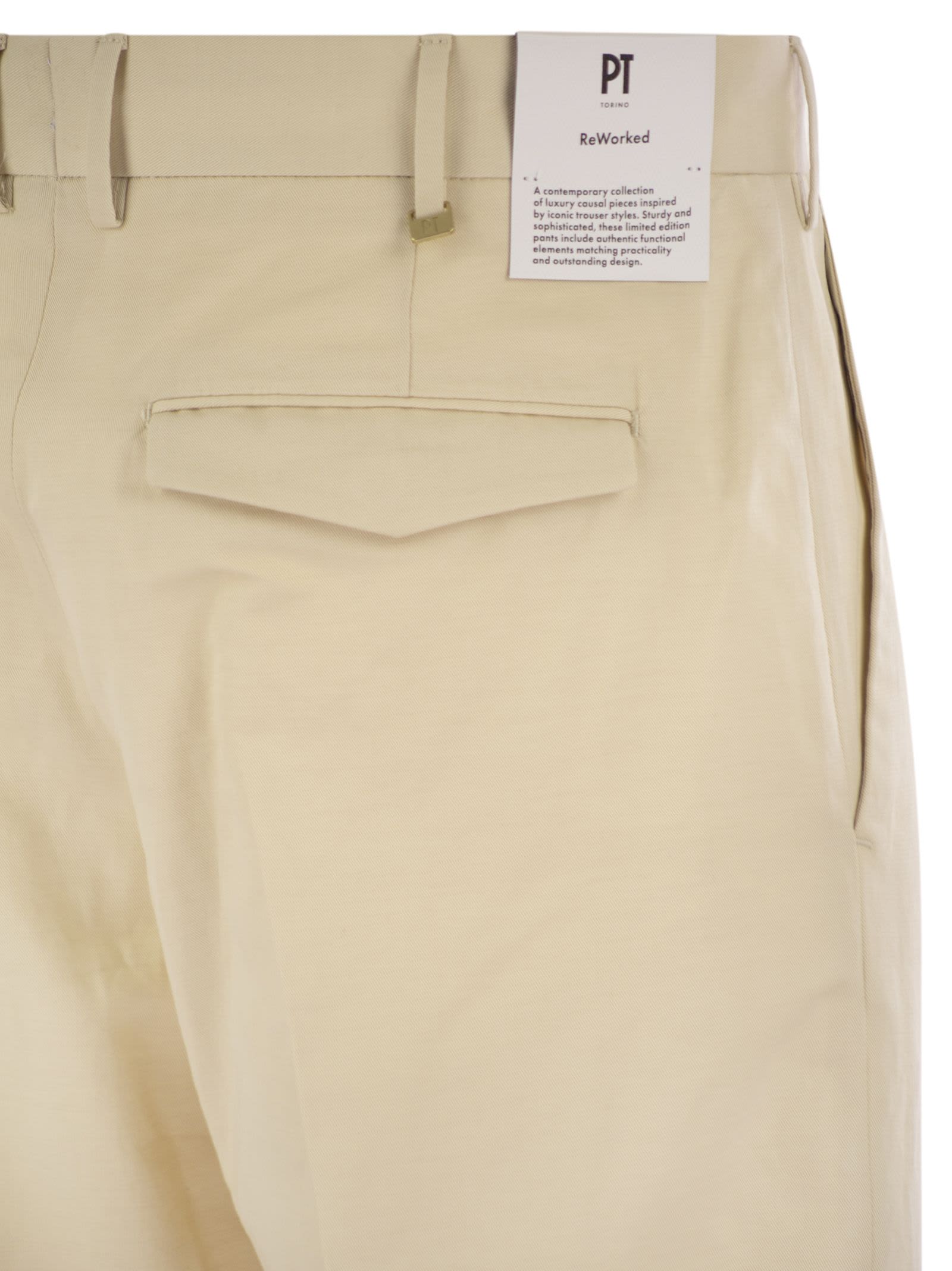Pt Torino Michael Trousers In Light Beige
