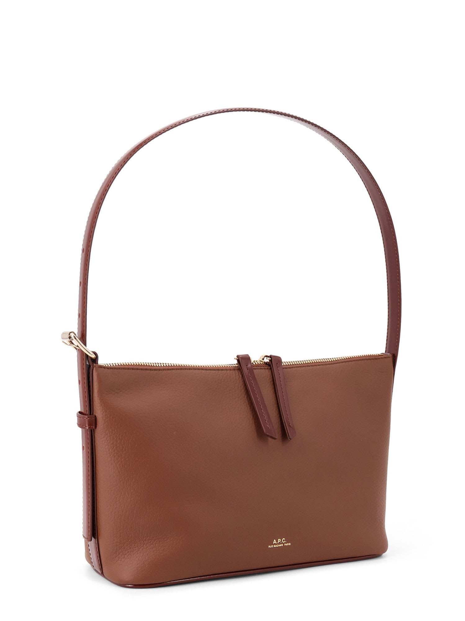 Apc A.p.c. Women Vera Leather Shoulder Bag In Brown