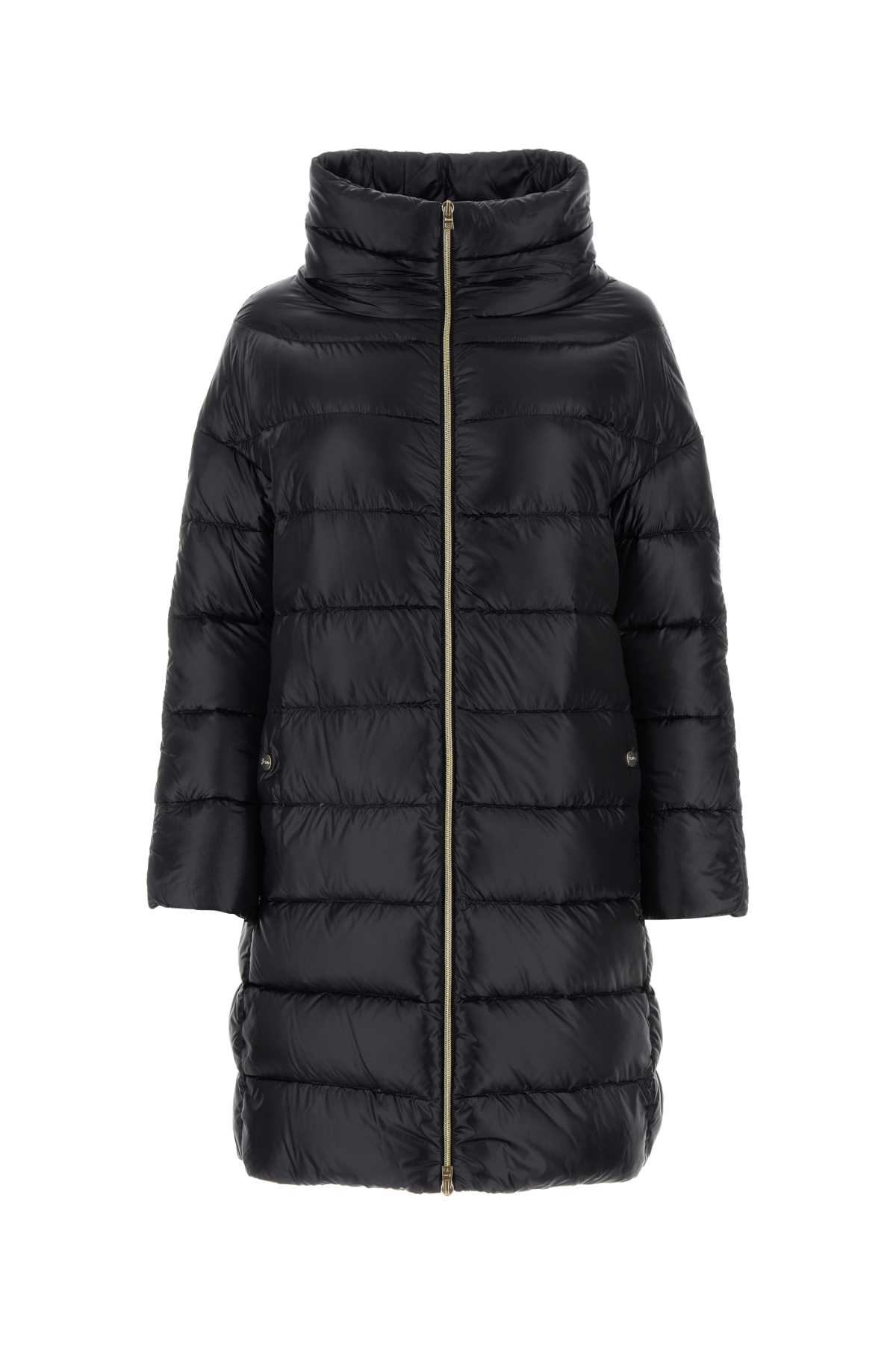 Shop Herno Black Nylon Matilde Down Jacket In Nero