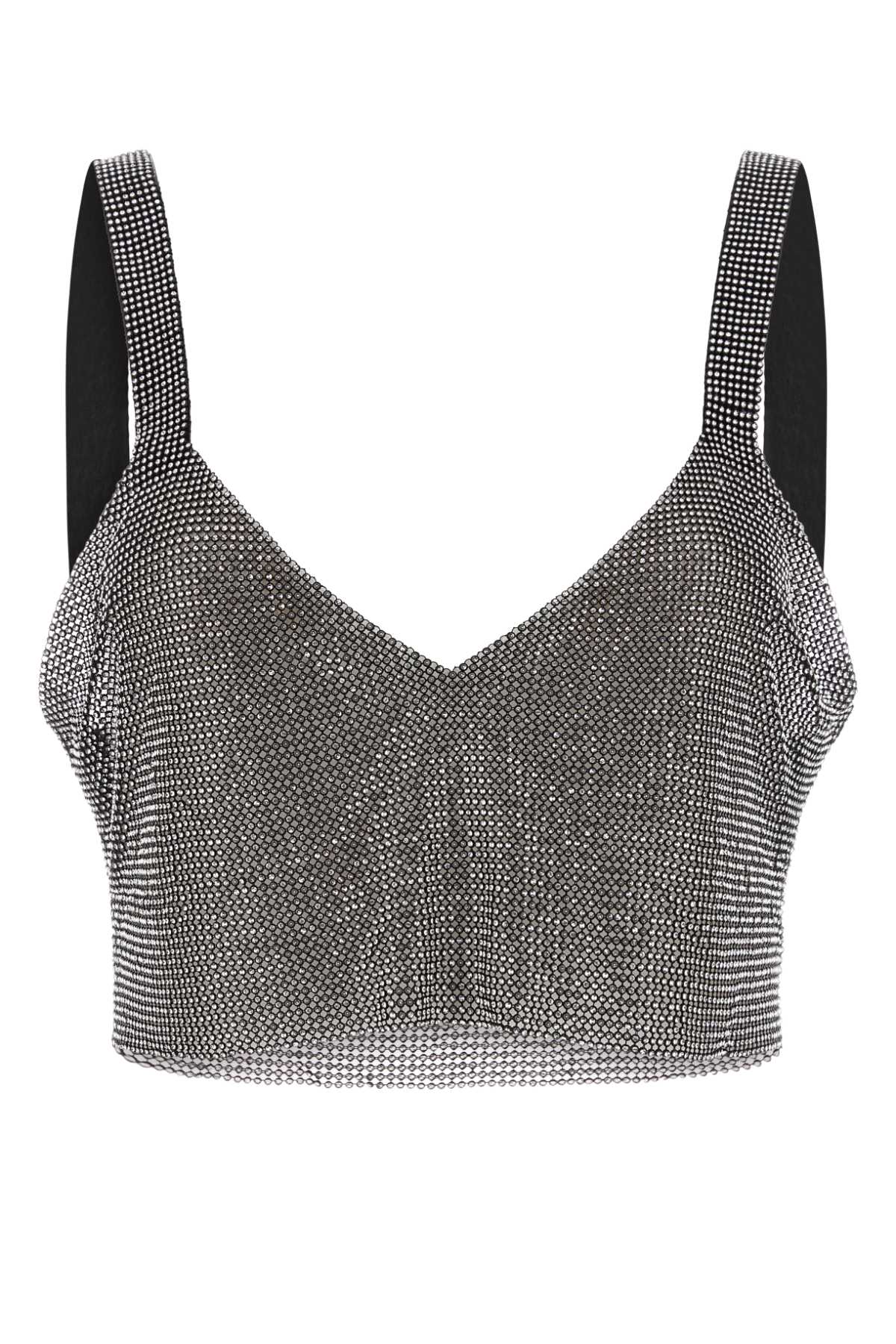 Shop Santa Brands Silver Chain Metal Top In Black