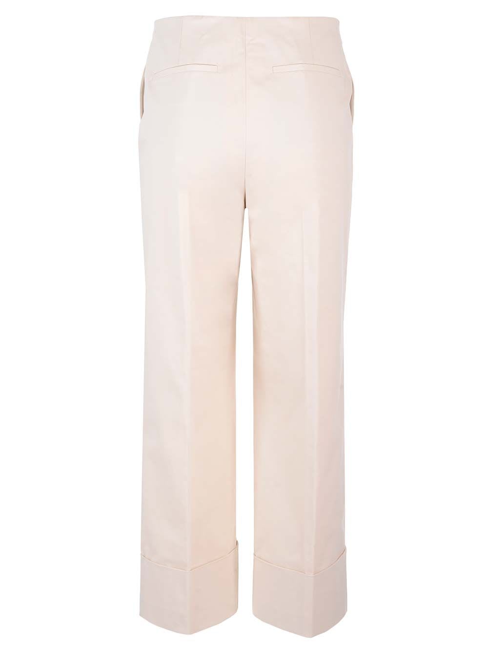 Shop Theory Stretch Cotton Trousers In Beige