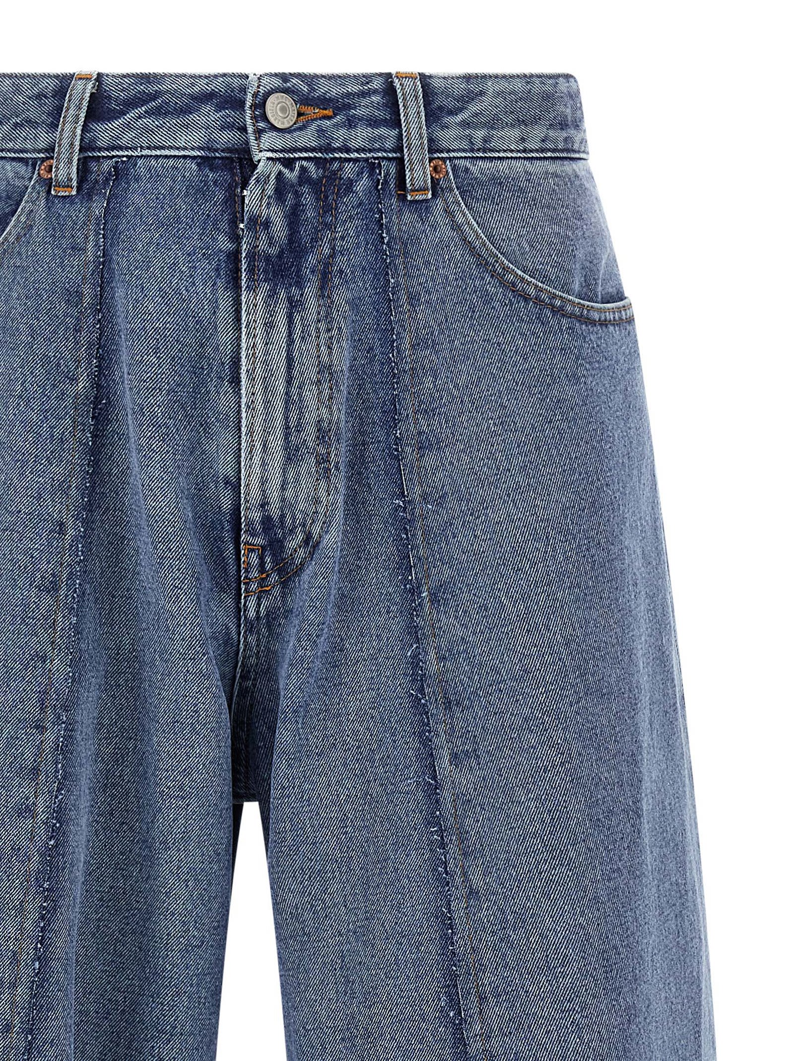 Mm6 Maison Margiela Jeans With Frayed Details In Multi