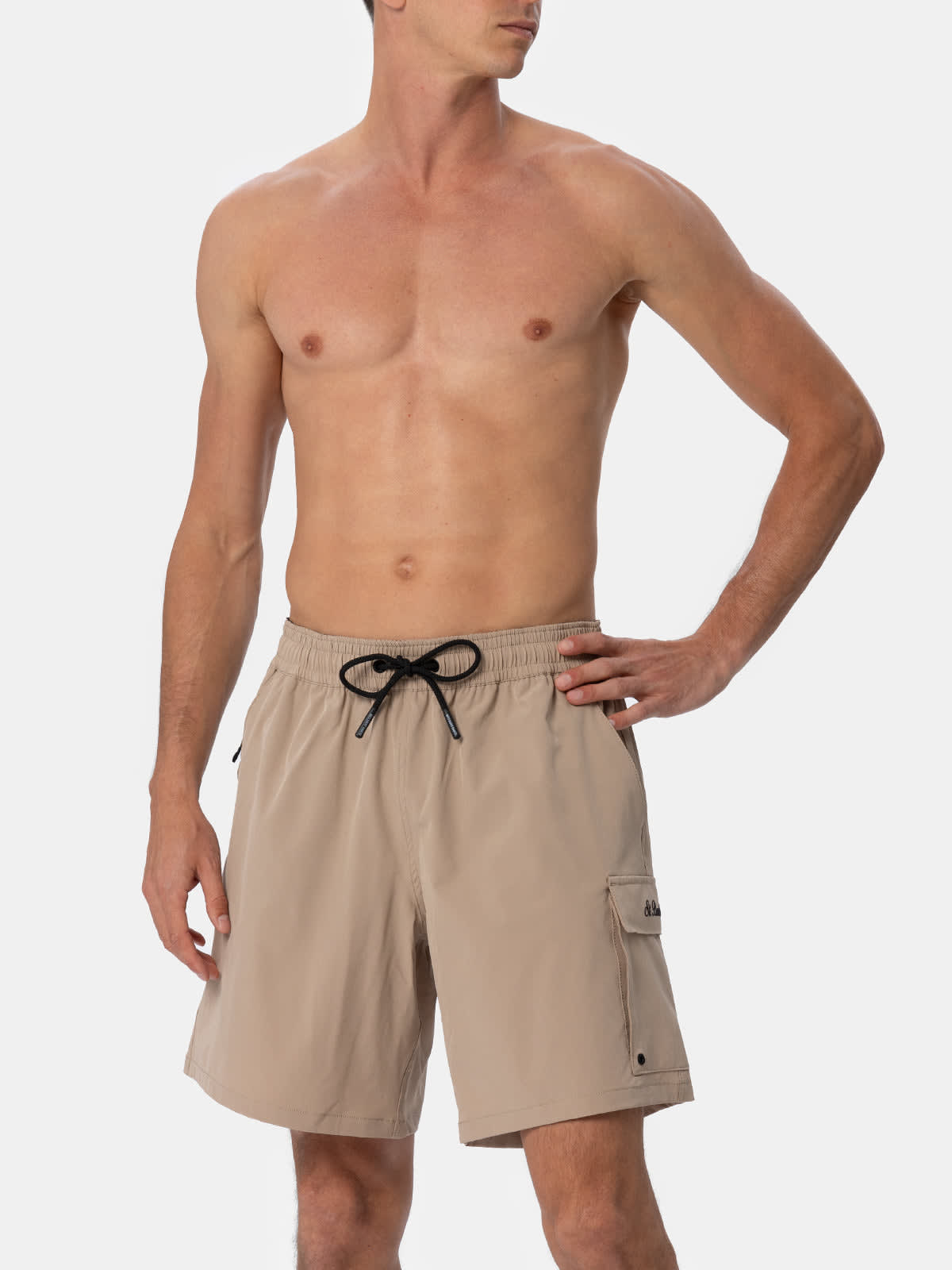 Mc2 Saint Barth Logo-embroidered Swim Shorts In White