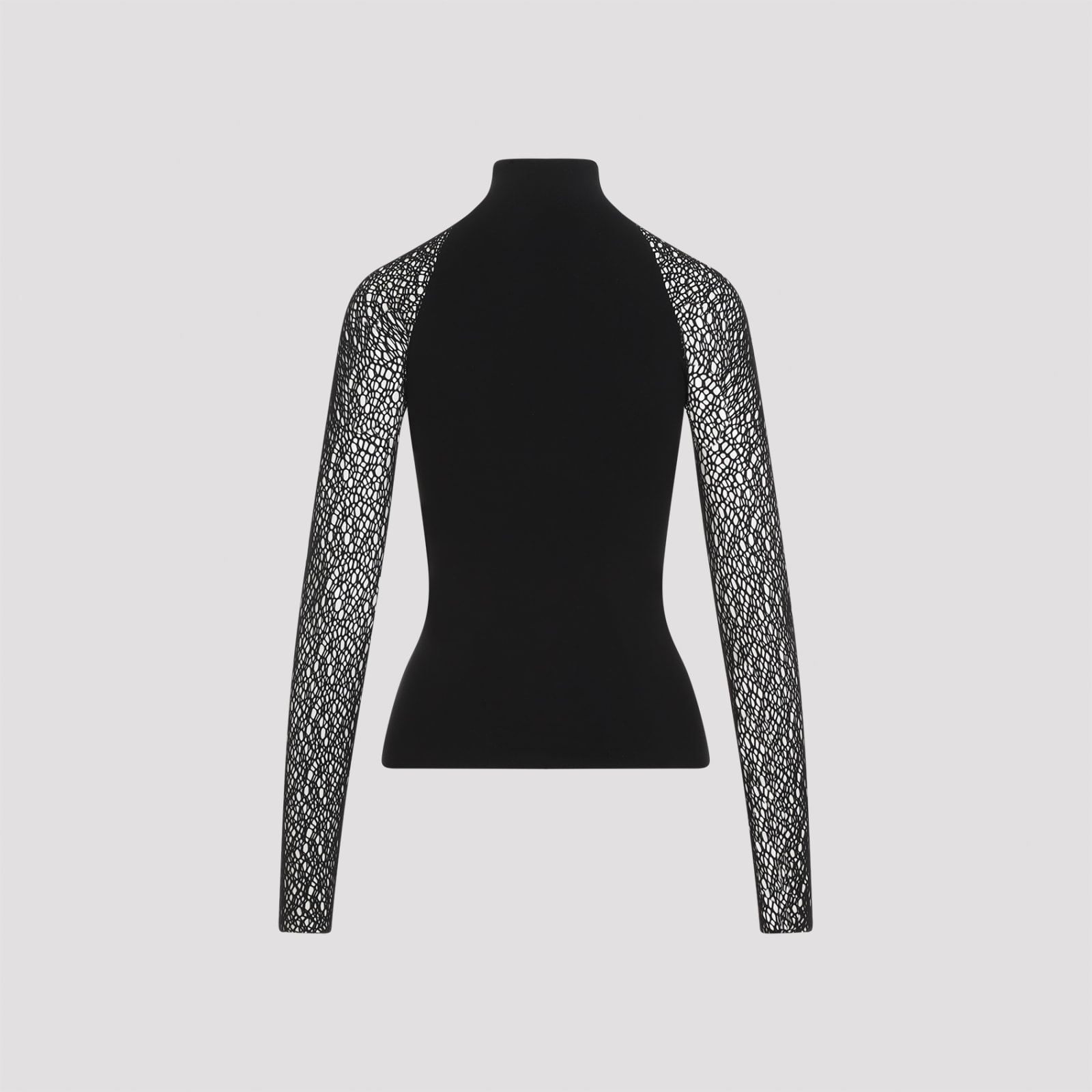 Shop Wolford W Net Long Sleeves Top In Black