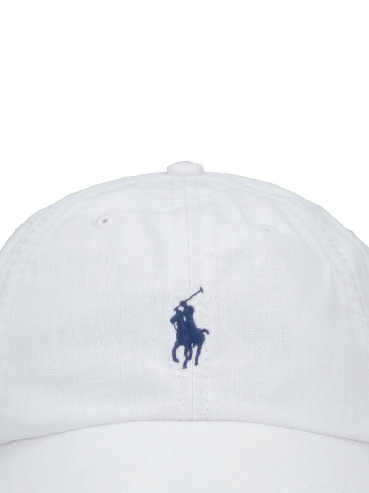 Polo Ralph Lauren White Baseball Cap With Horsebit Embroidery In Cotton Man