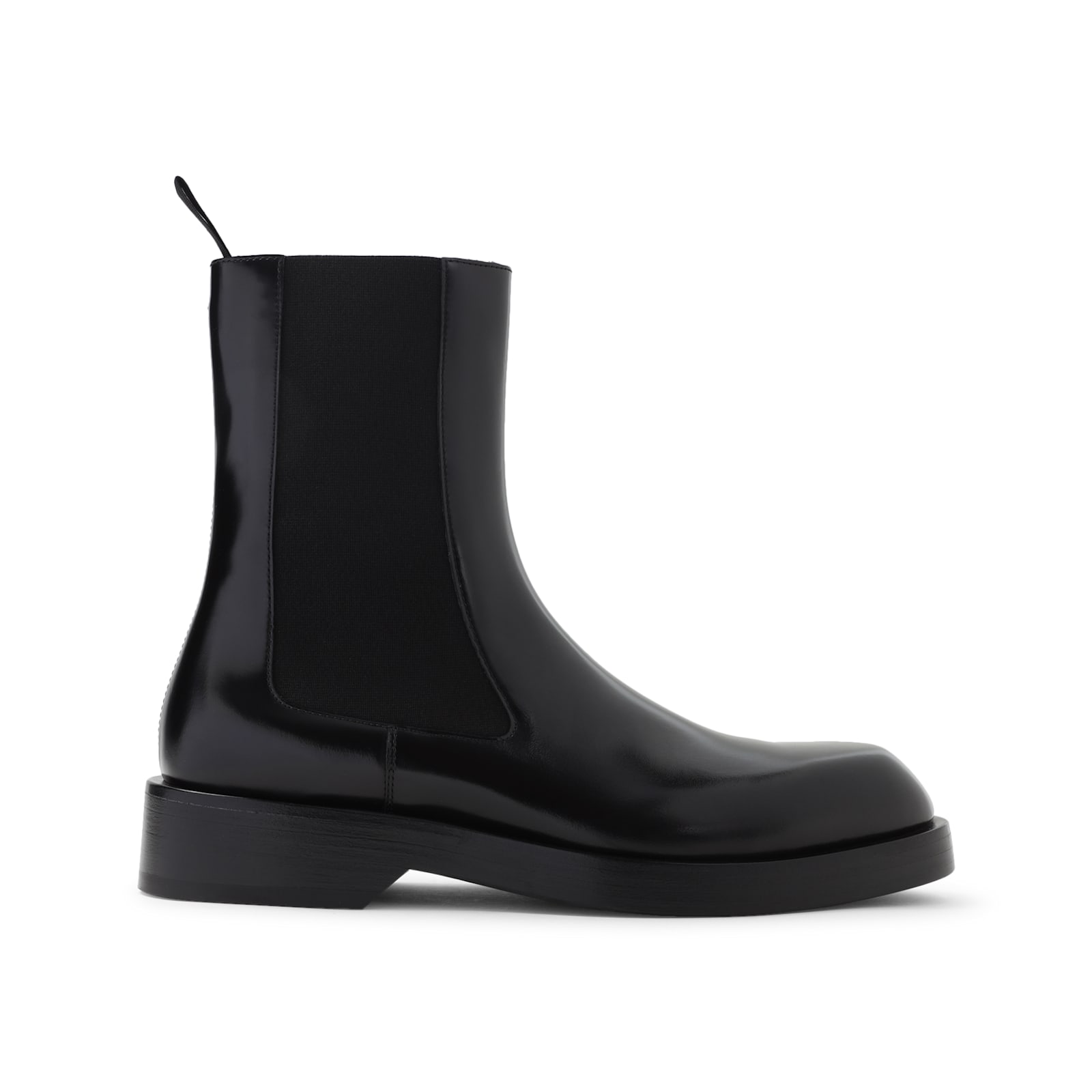 Jil Sander Black Leather Boots In Black