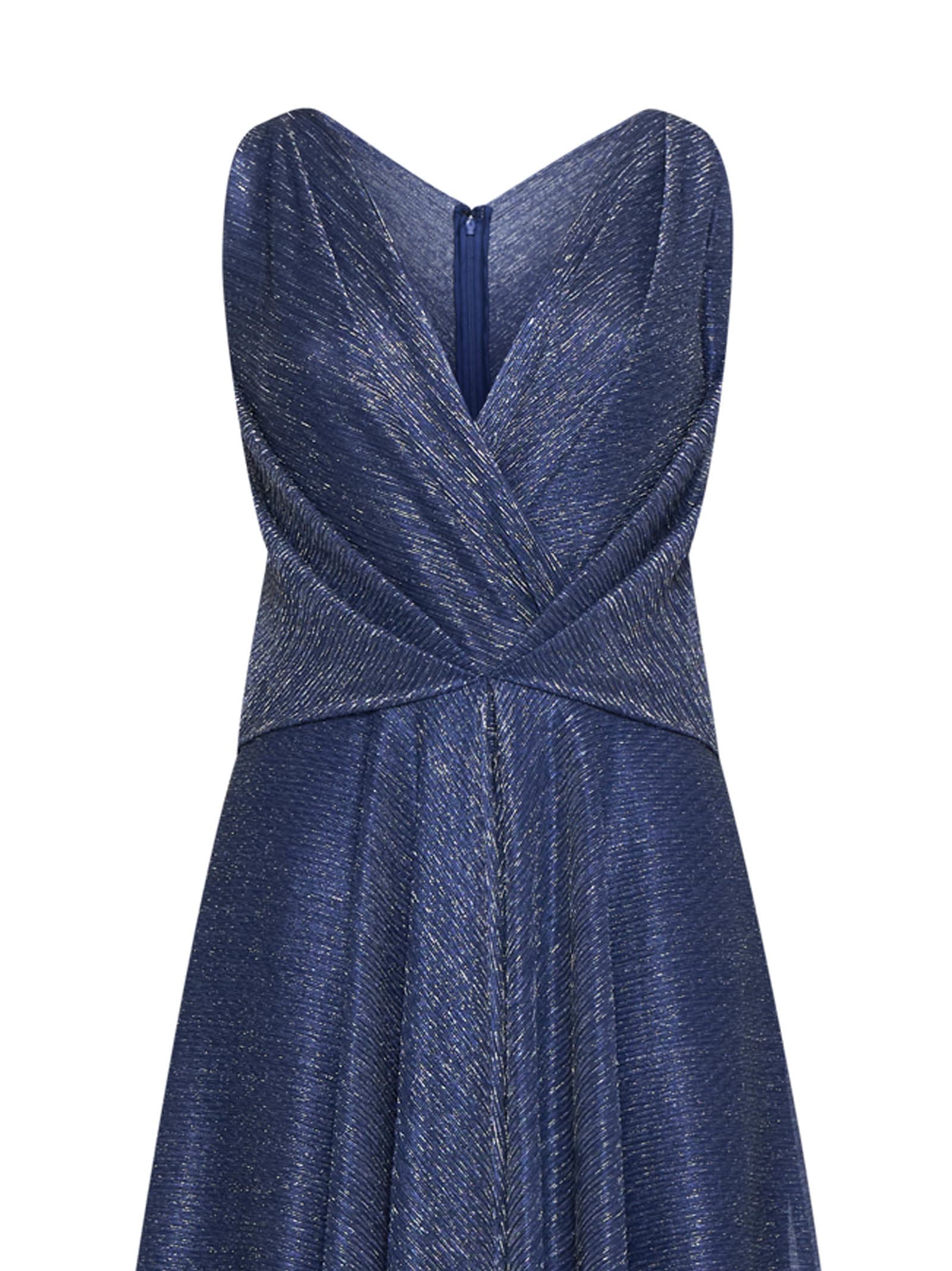 Shop Talbot Runhof Dress In Electric Blue