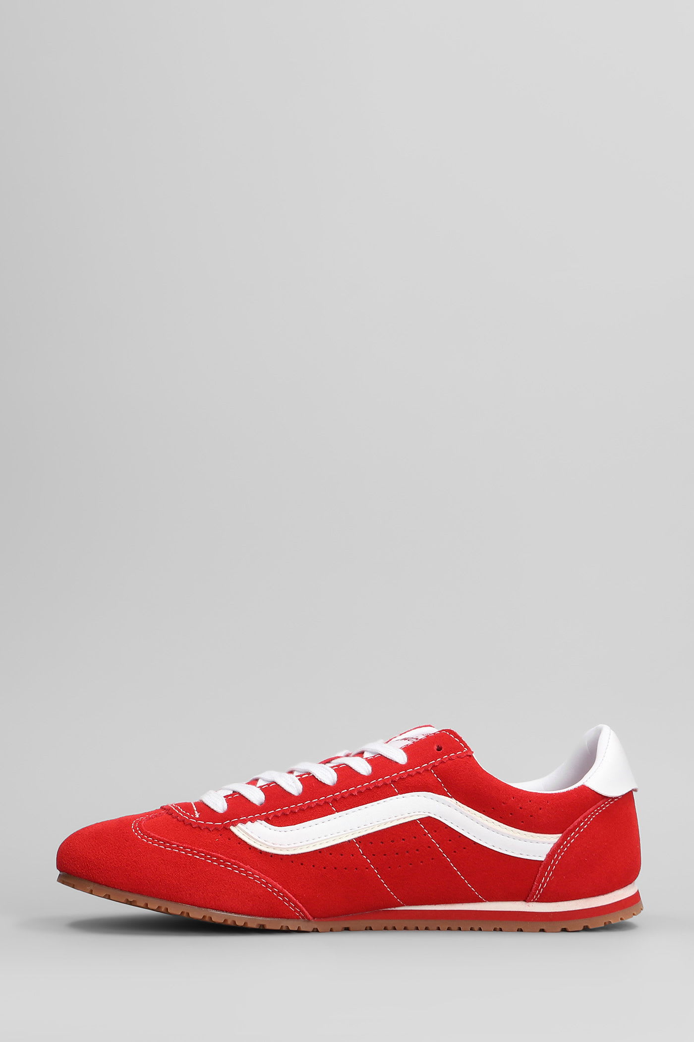 Vans Super Lowpro Sneakers In Red Suede In Red