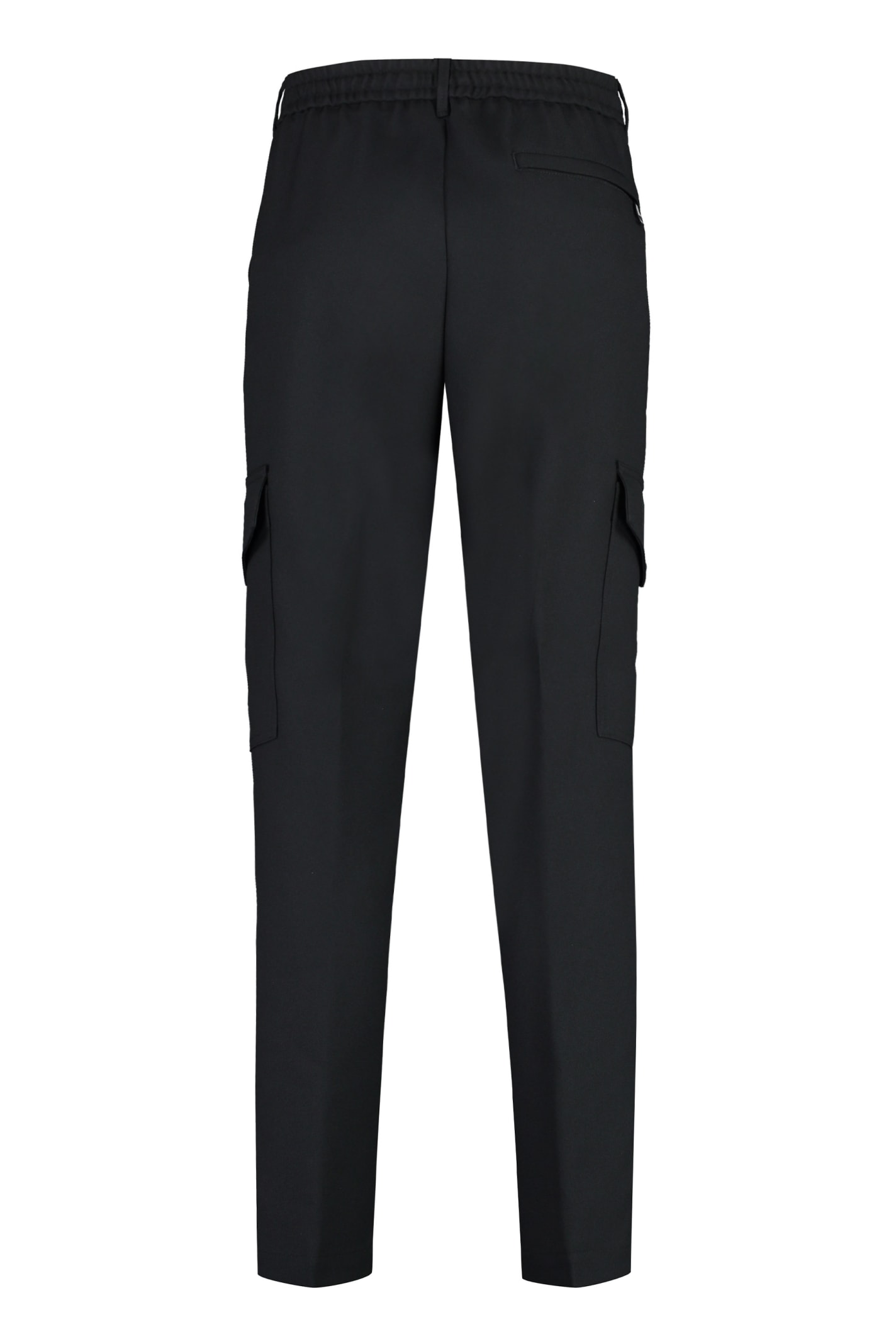 Shop Versace Jeans Couture Technical Fabric Pants In Black