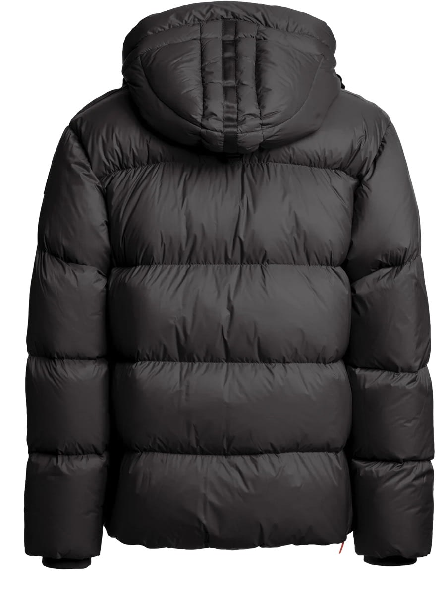 Parajumpers Black Cloud Hooded Down Jacket In Black
