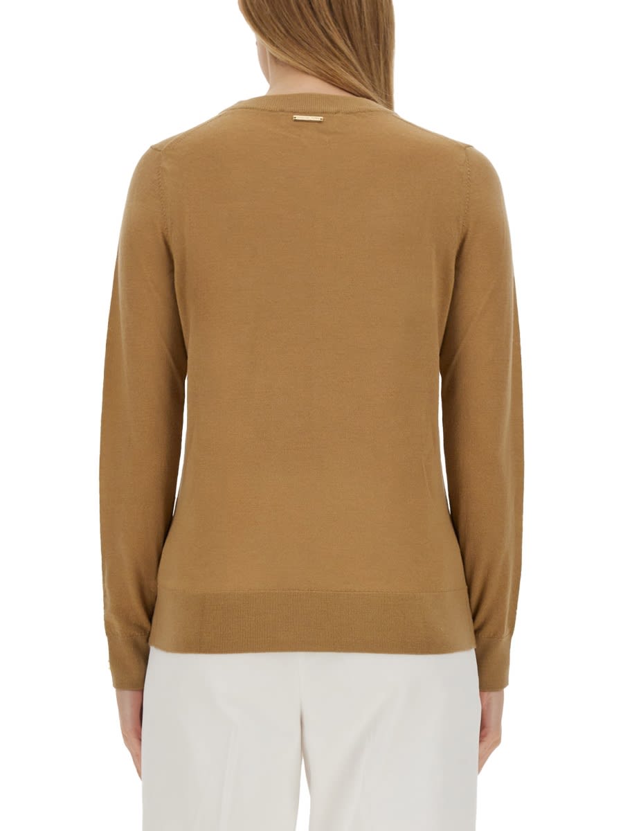 Shop Michael Kors Wool Jersey. In Beige