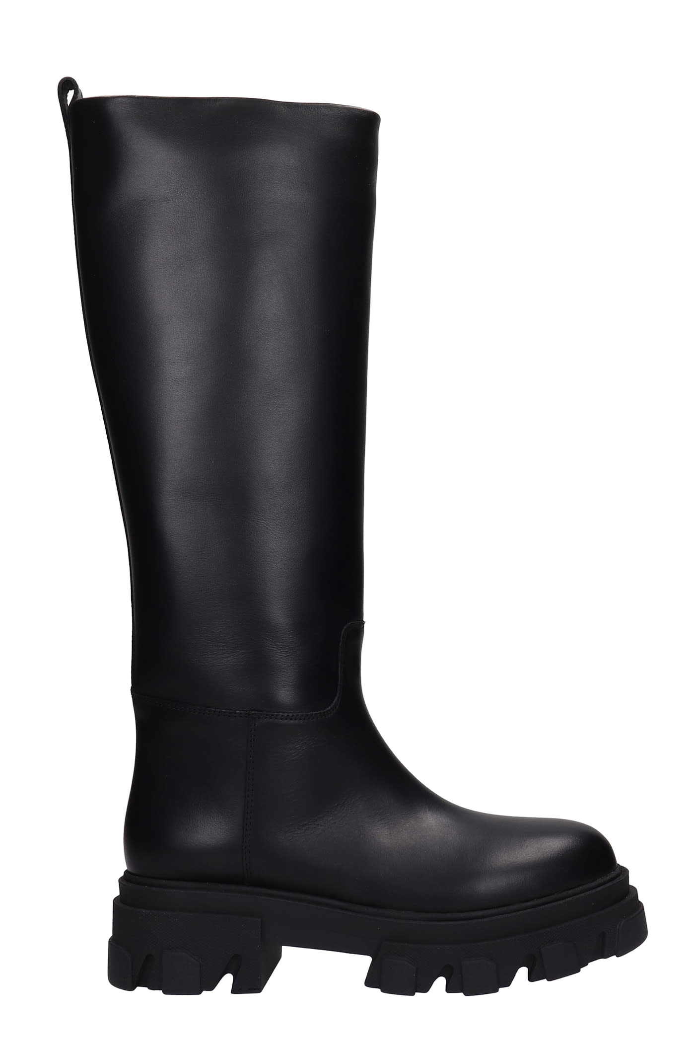 Gia X Pernille Teisbaek Perni 07 Low Heels Boots In Black Leather