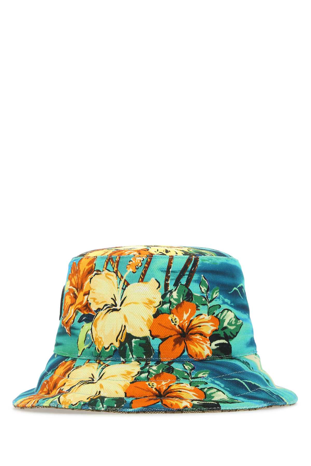 Shop Gucci Printed Cotton Blend Hat In 3975