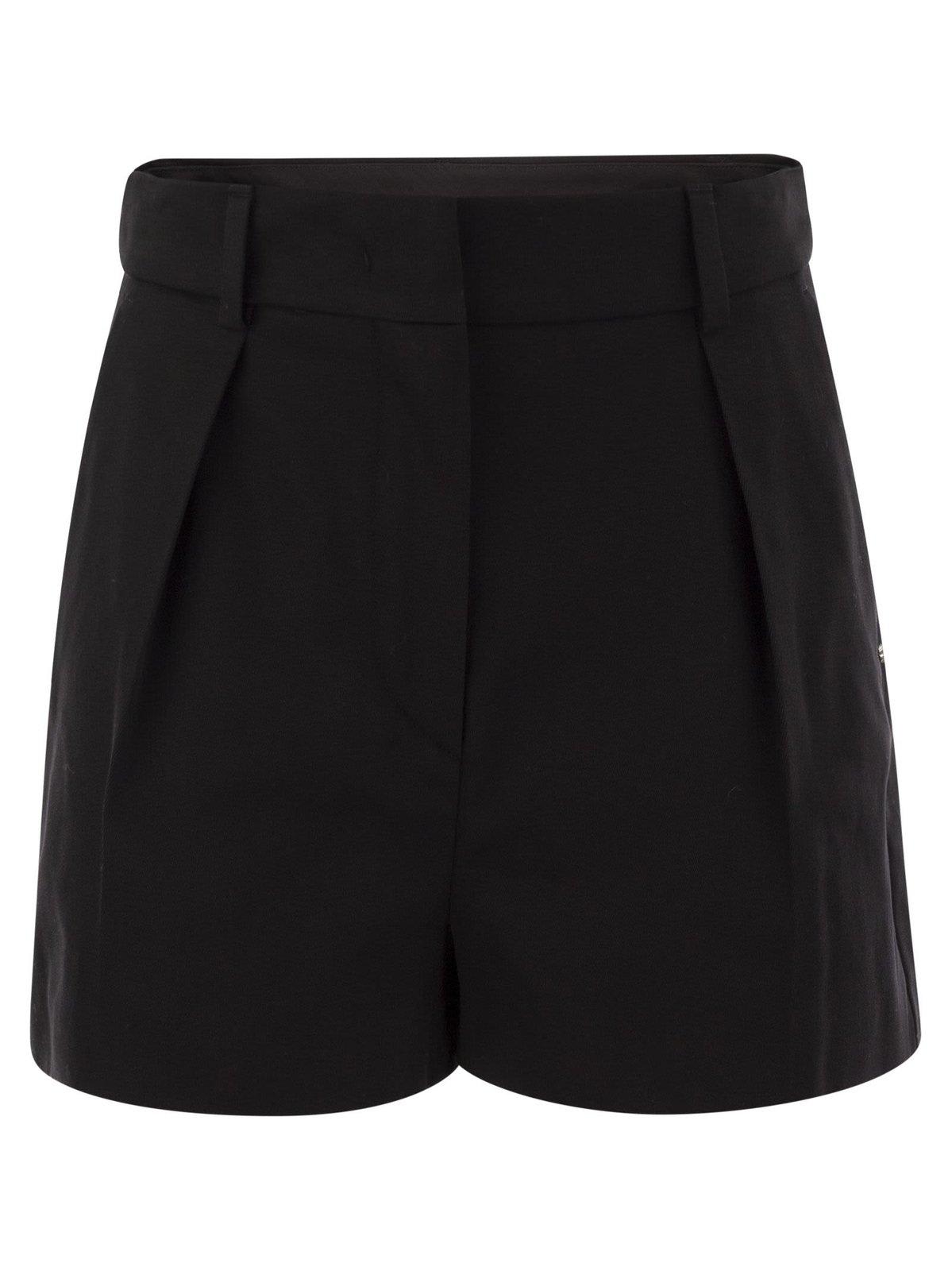 Shop Sportmax Unico Washed Shorts In Nero