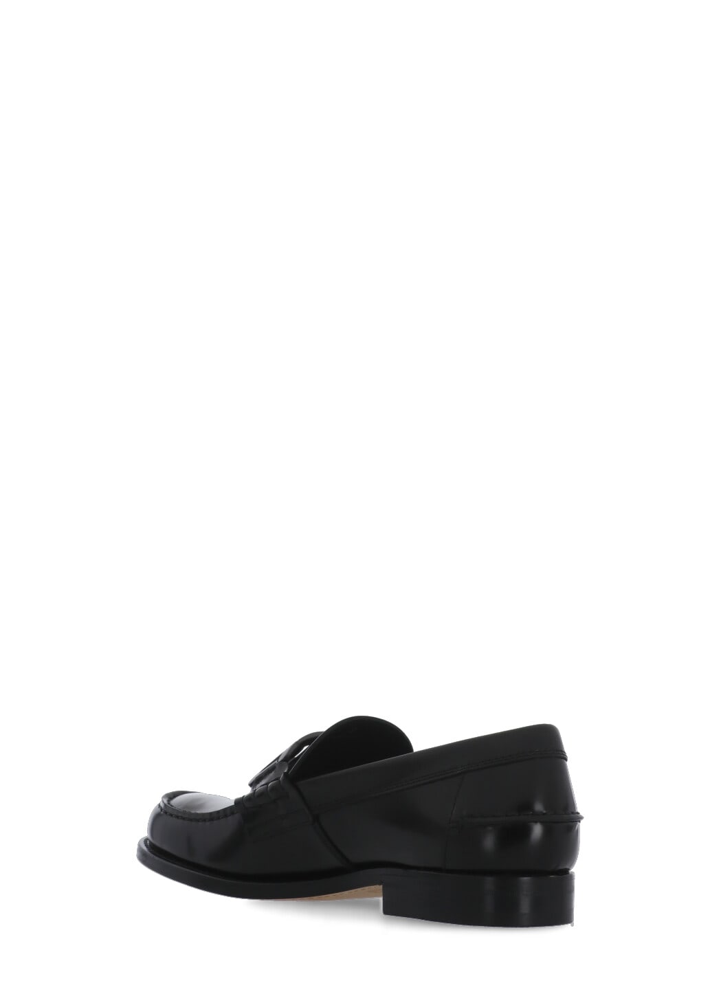 Tod's Leather Loafers In Black