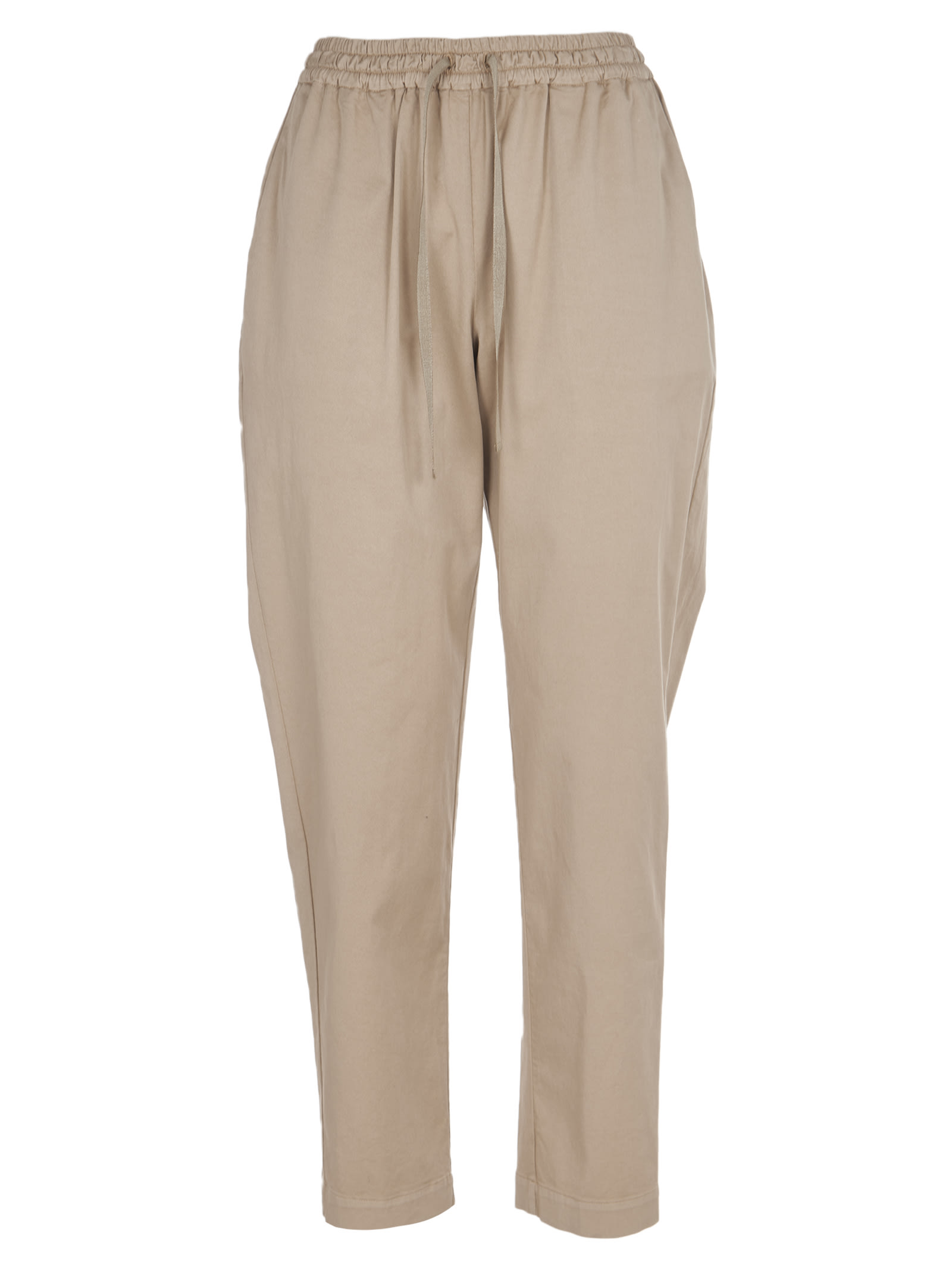 SEMICOUTURE SAND COTTON TROUSERS,Y1S009 BUDDYV62-0