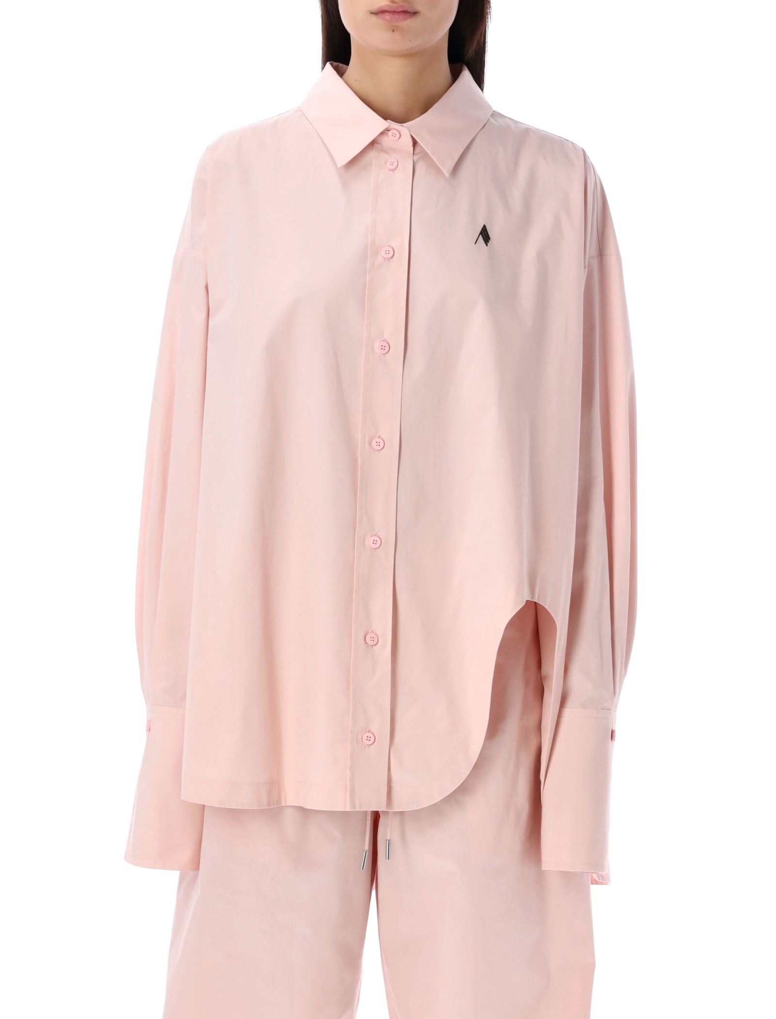 Shop Attico Diana Shirt In Rose