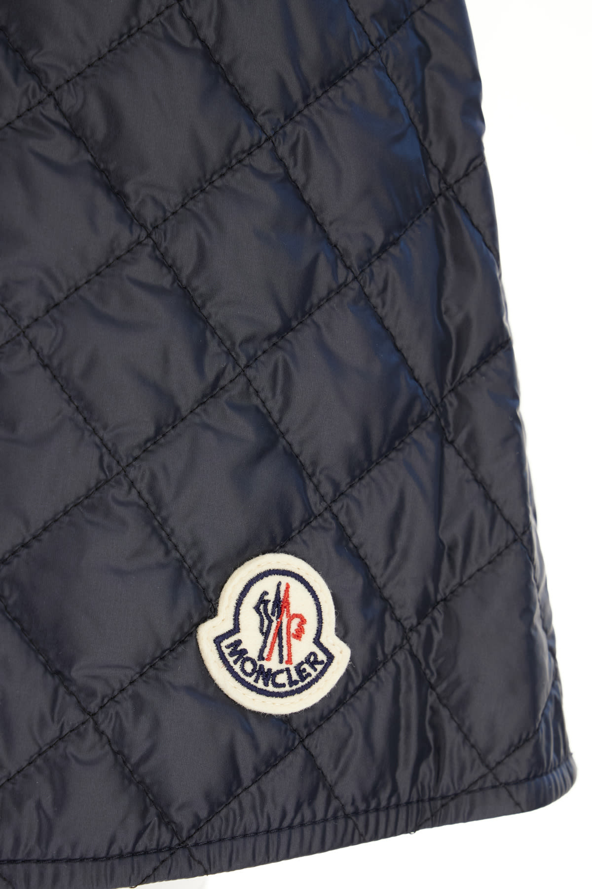 Moncler Midnight Blue Nylon Mini Skirt In Black