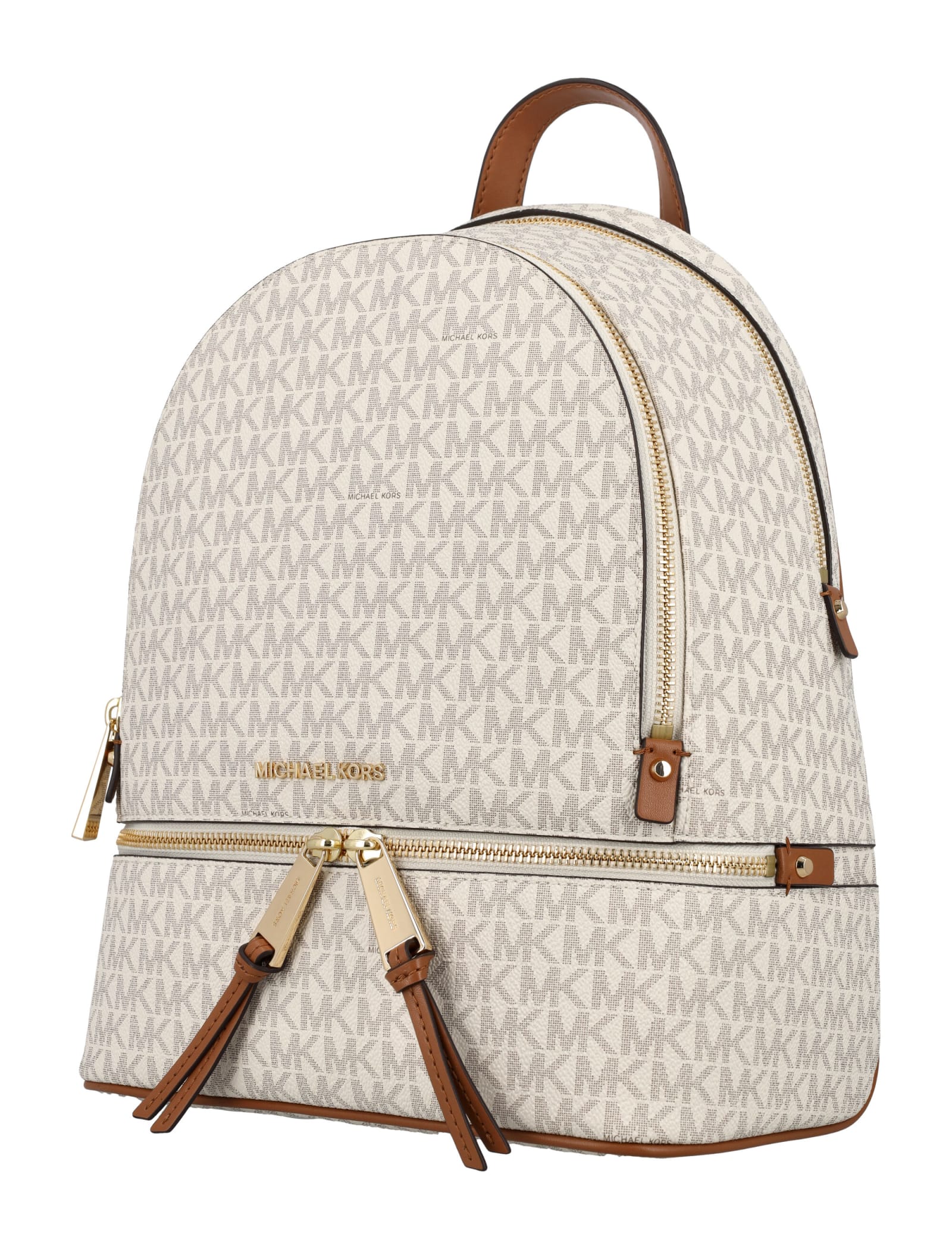 Shop Michael Michael Kors Rhea Zip Backpack In Vanilla