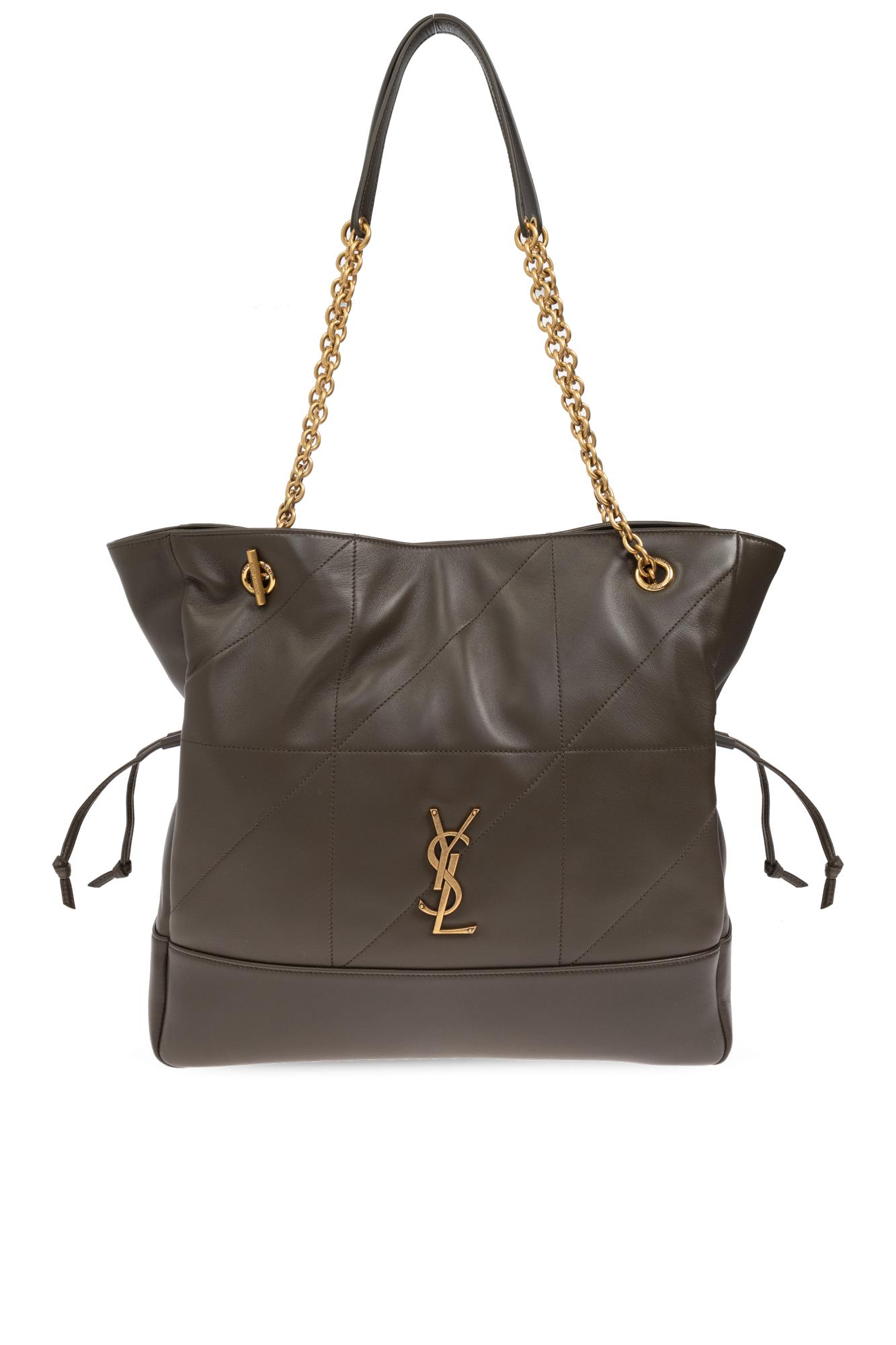 Saint Laurent Jamie 4.3 Shopping Tote Bag In Quilted Leather In Green
