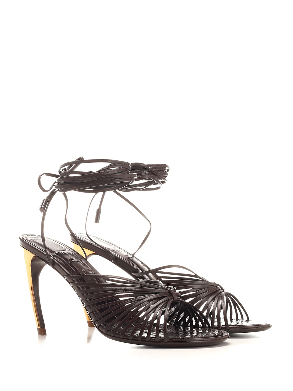 FERRAGAMO SANDAL WITH CURVED HEEL 