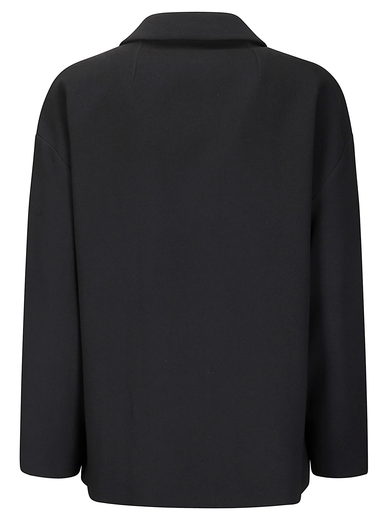 Alberto Biani Single-breasted Two-button Blazer With V-neck Lapels In Blue