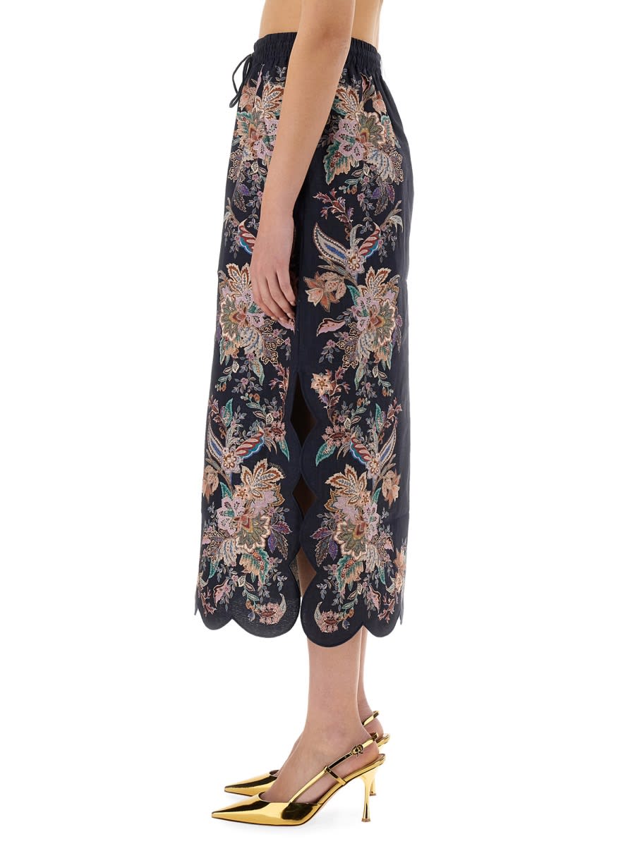 Zimmermann Rhiannon Scallop Midi Skirt