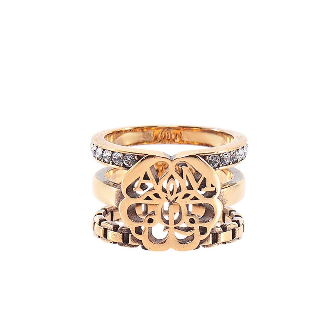 Alexander McQueen Embellished Multi-band Ring