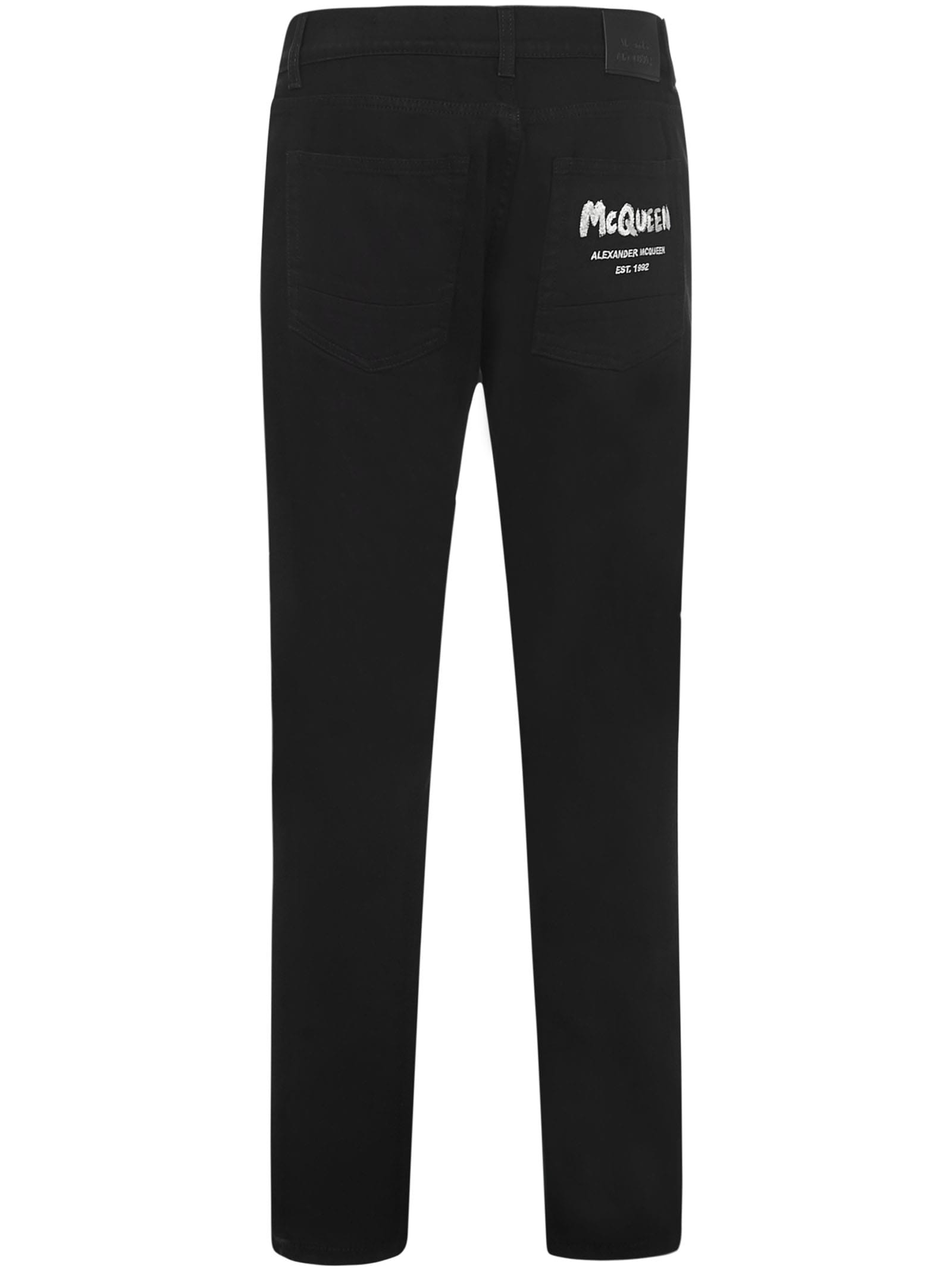 Alexander Mcqueen Trousers Denim Five Pockets In Black