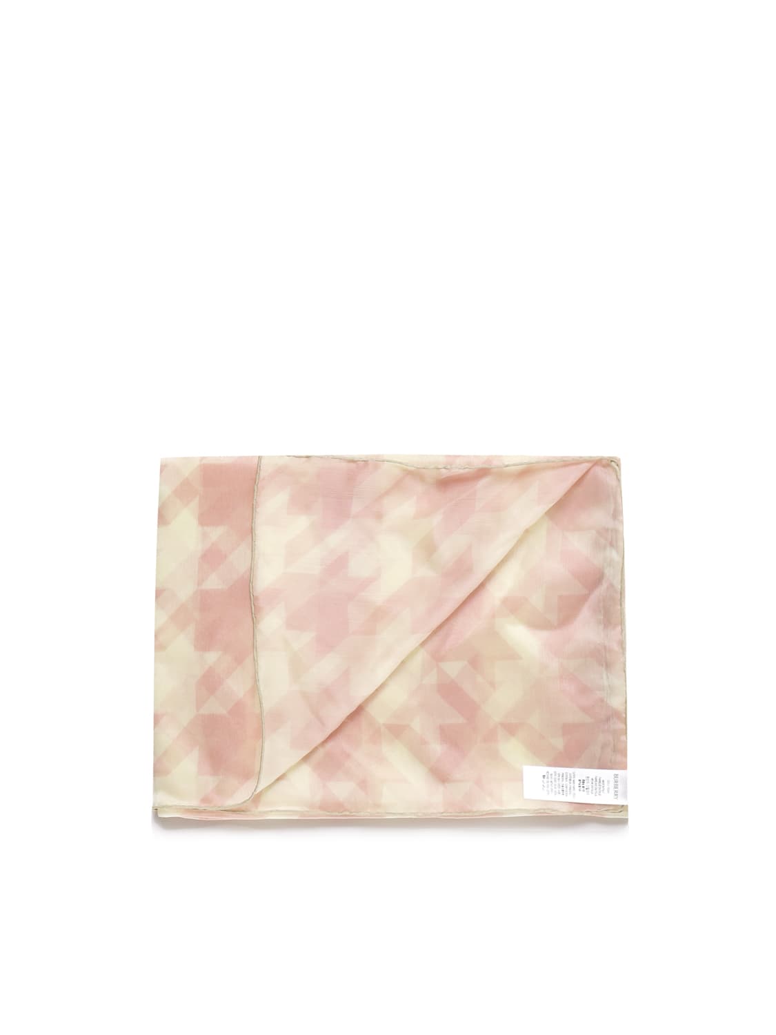 Shop Burberry Silk Scarf With Houndstooth Pattern In Blush/sherbet
