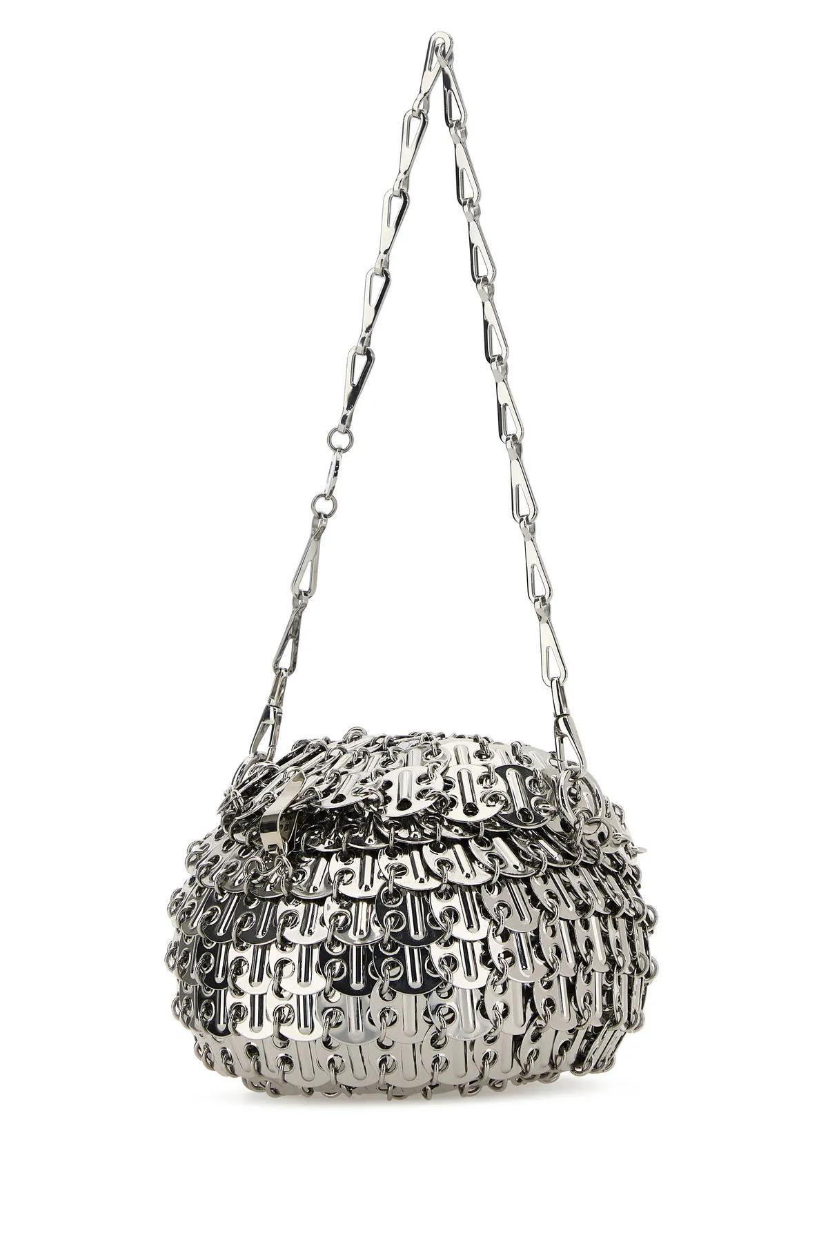 Shop Rabanne Silver Metal Mesh Shoulder Bag