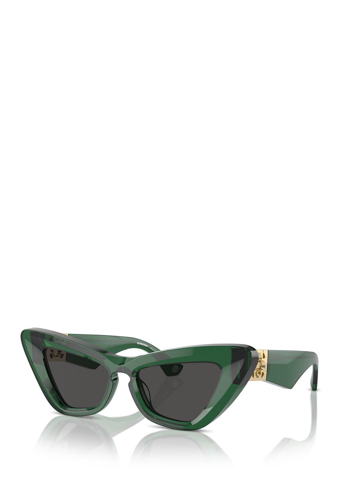 Burberry Eyewear Rose Monogram Cat-eye Sunglasses In 410487 Green