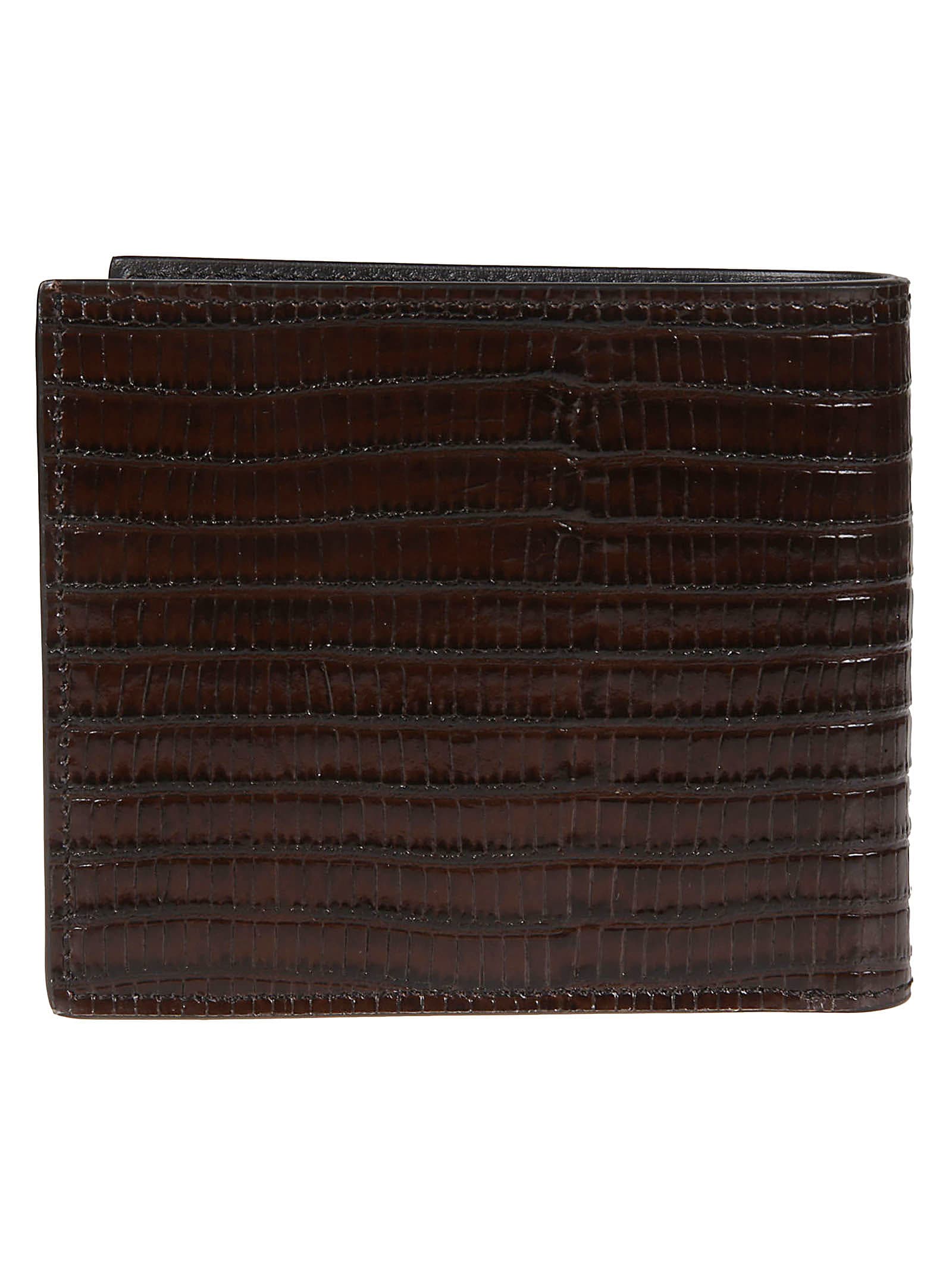 Shop Tom Ford Printed Alligator Classic Bifold Wallet In Chicolate Brown